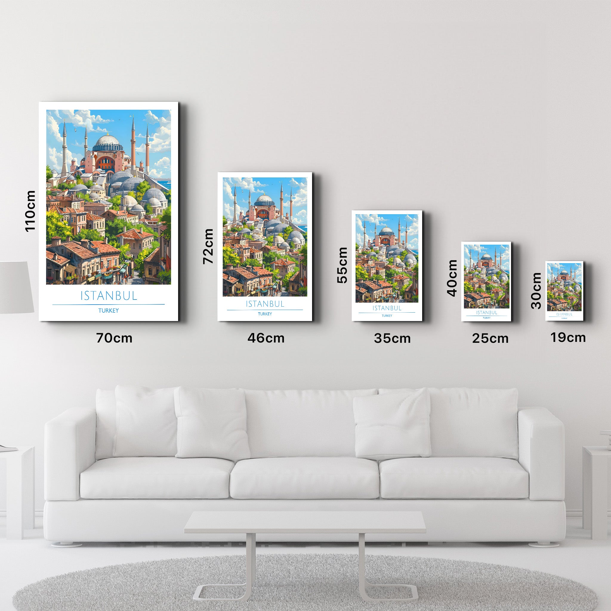 Istanbul Turkey-Travel Posters | Glass Wall Art