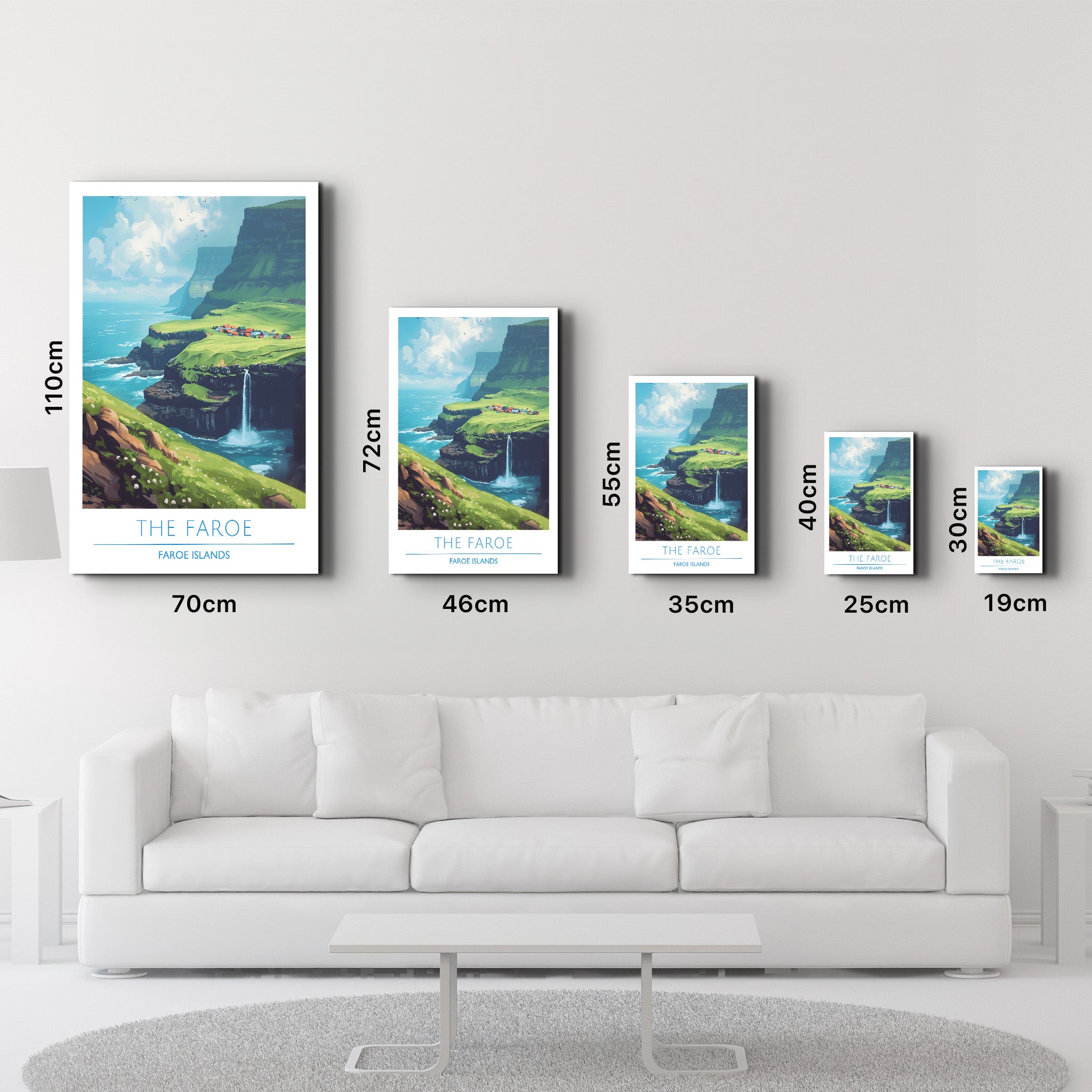 The Faroe Faroe Islands-Travel Posters | Glass Wall Art