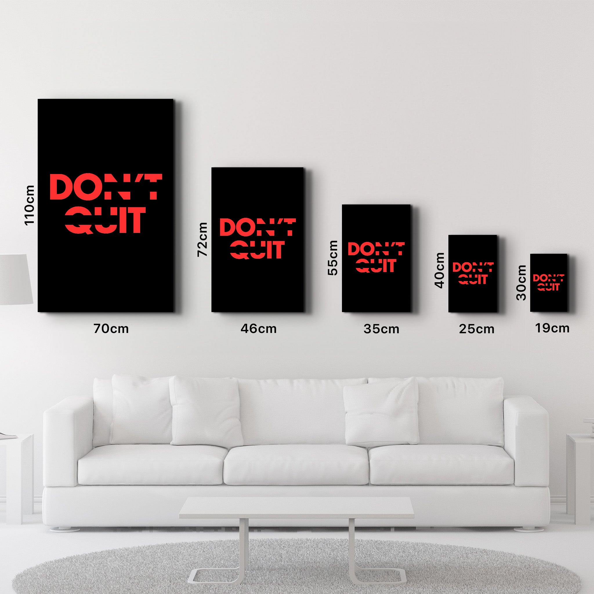 Don't Quit and Do It | Motivational Glass Wall Art