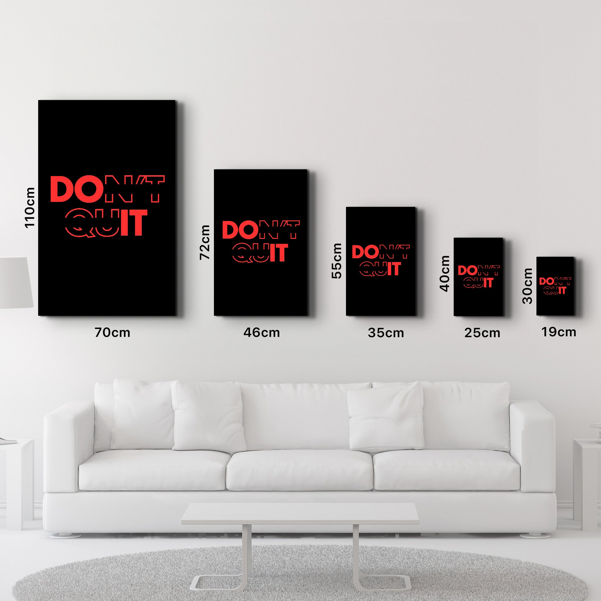 Don't Quit and Do It V2 | Motivational Glass Wall Art