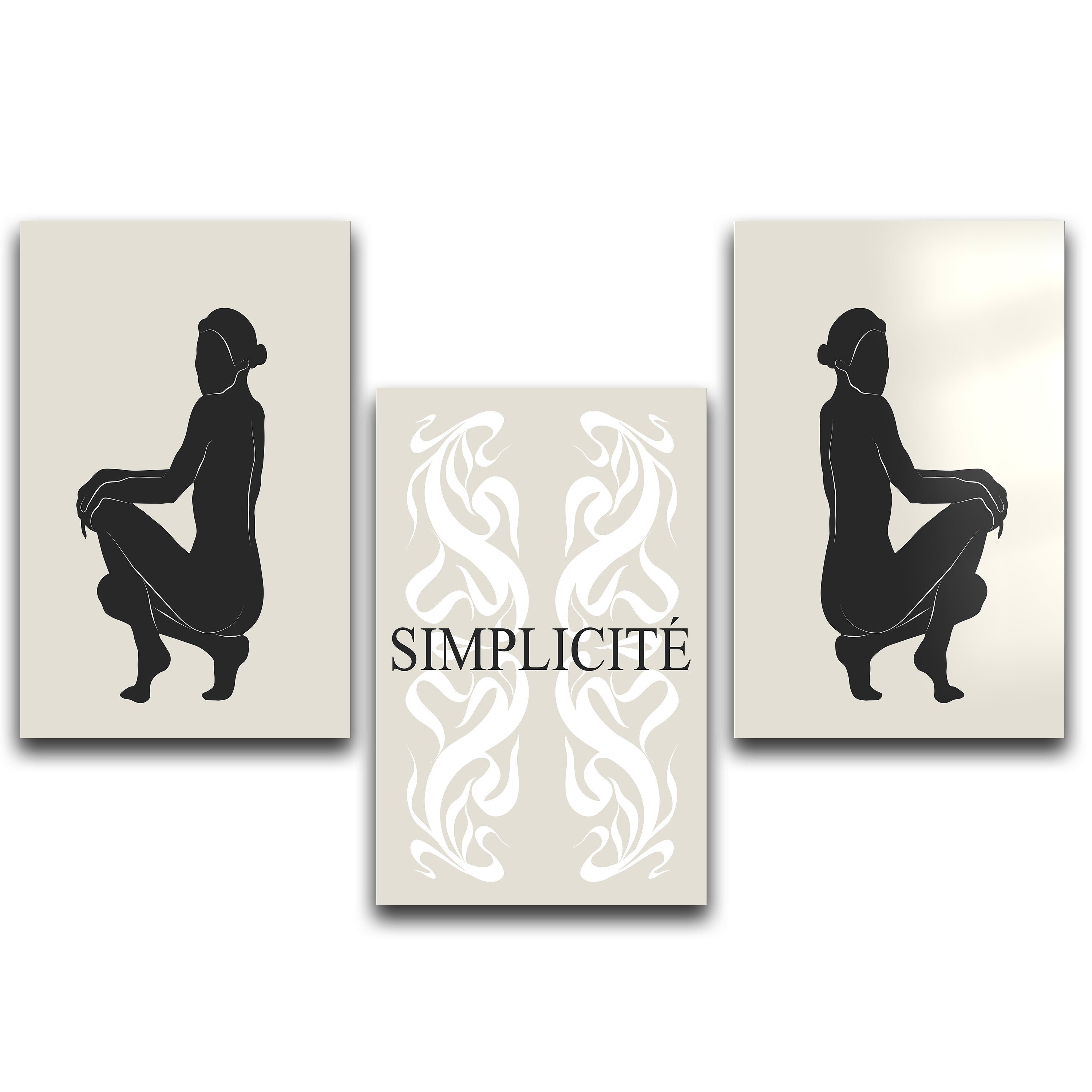 ."Simplicite". Contemporary Gallery Collection Glass Wall Art