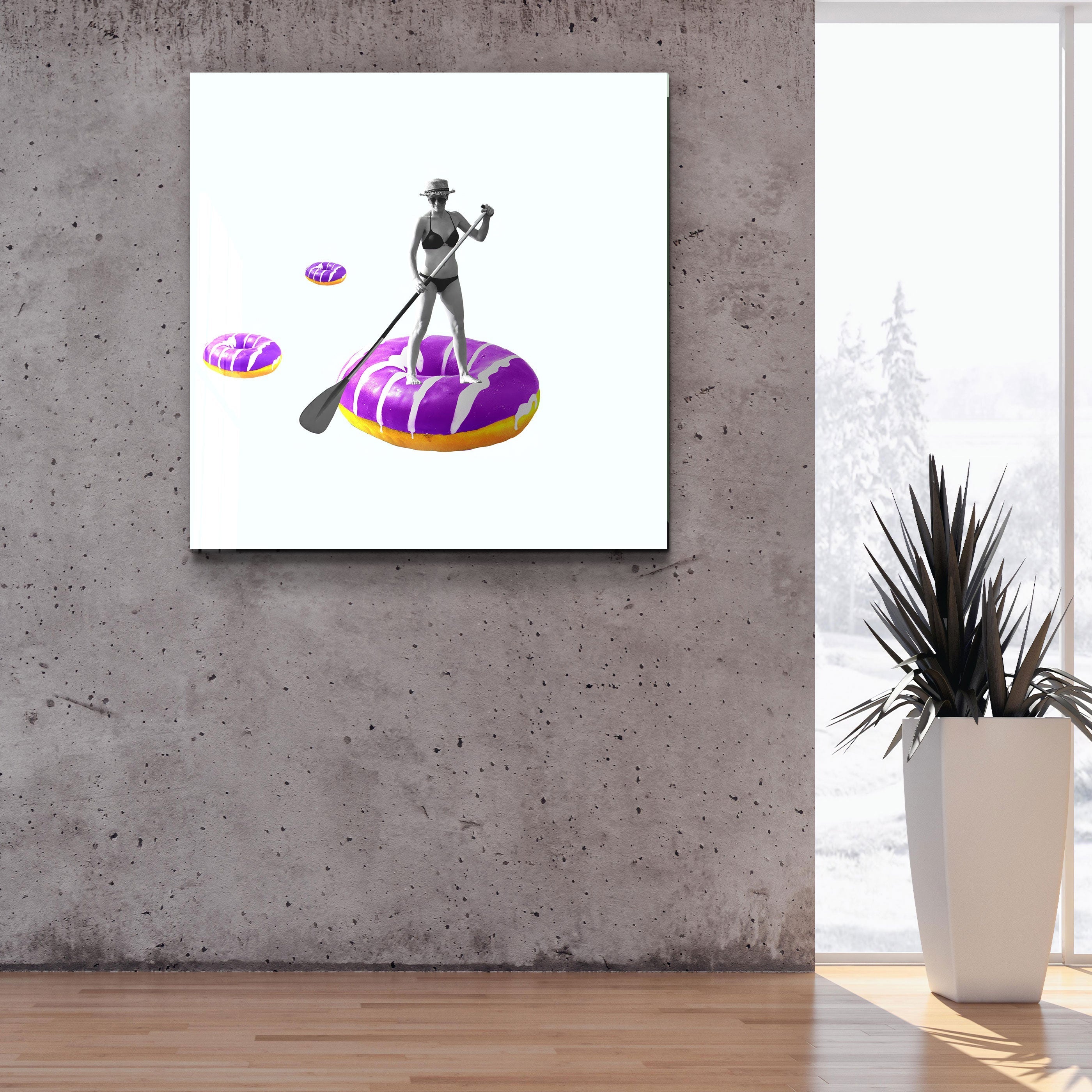„Auf einem Donut-Boot“. Zeitgenössische Sammlung <tc>Glasbild</tc>