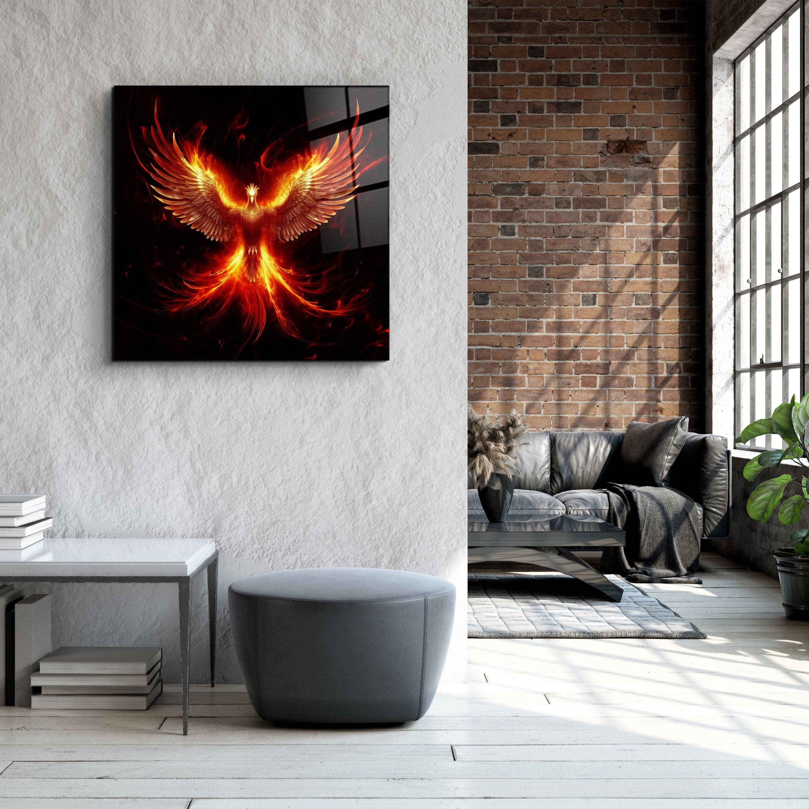 „Phoenix – Wächter der geheimen Welt“. Designer-Kollektion <tc>Glasbild</tc>