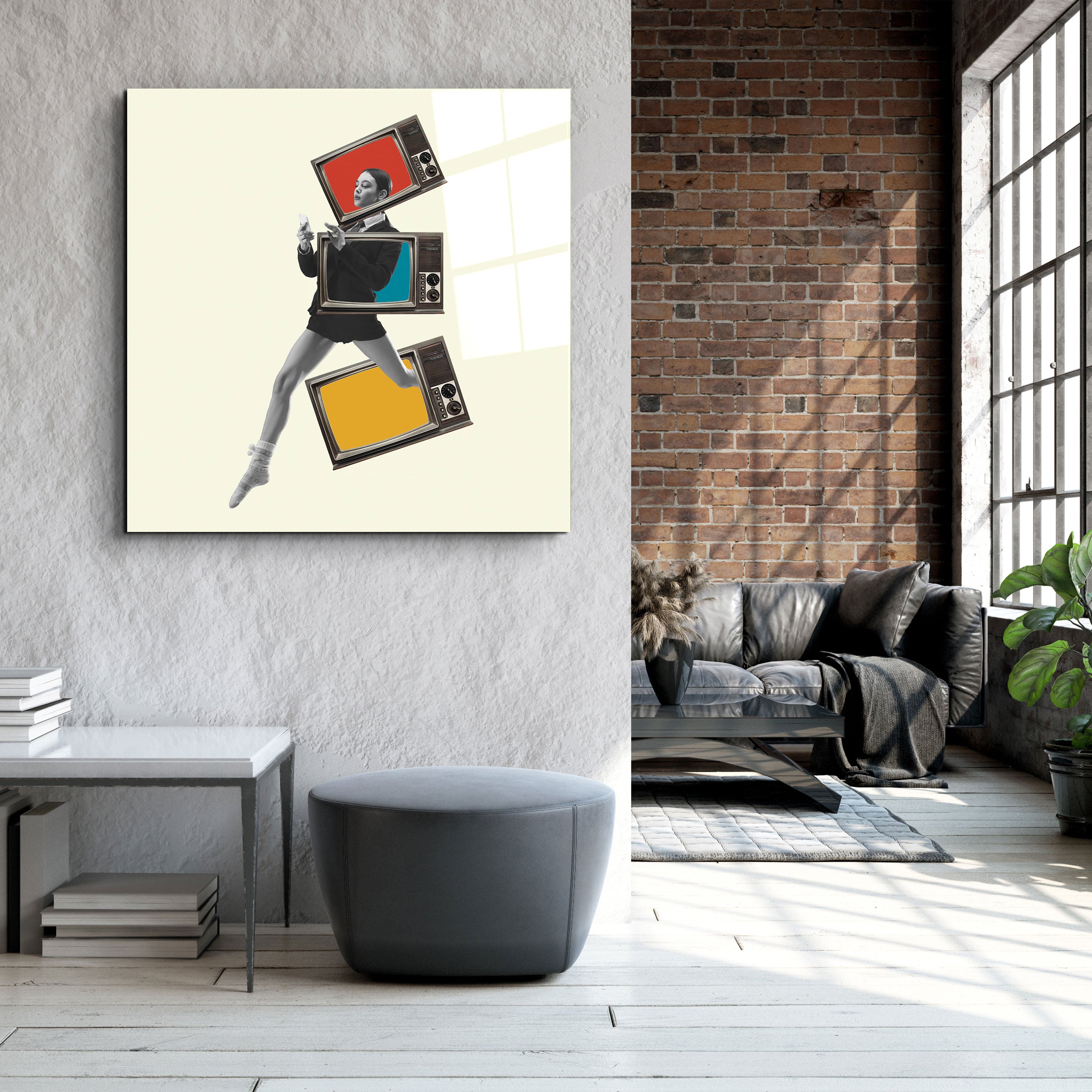 ."A little Hurry". Contemporary Collection Glass Wall Art