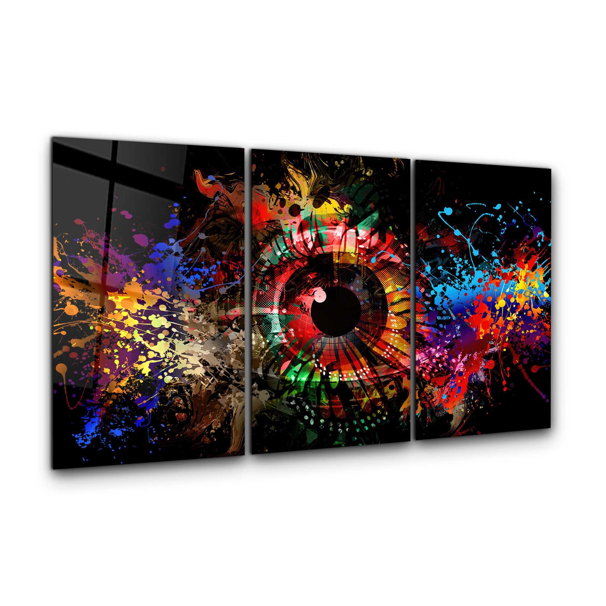 ・"Eye of the Future - Trio"・Glass Wall Art