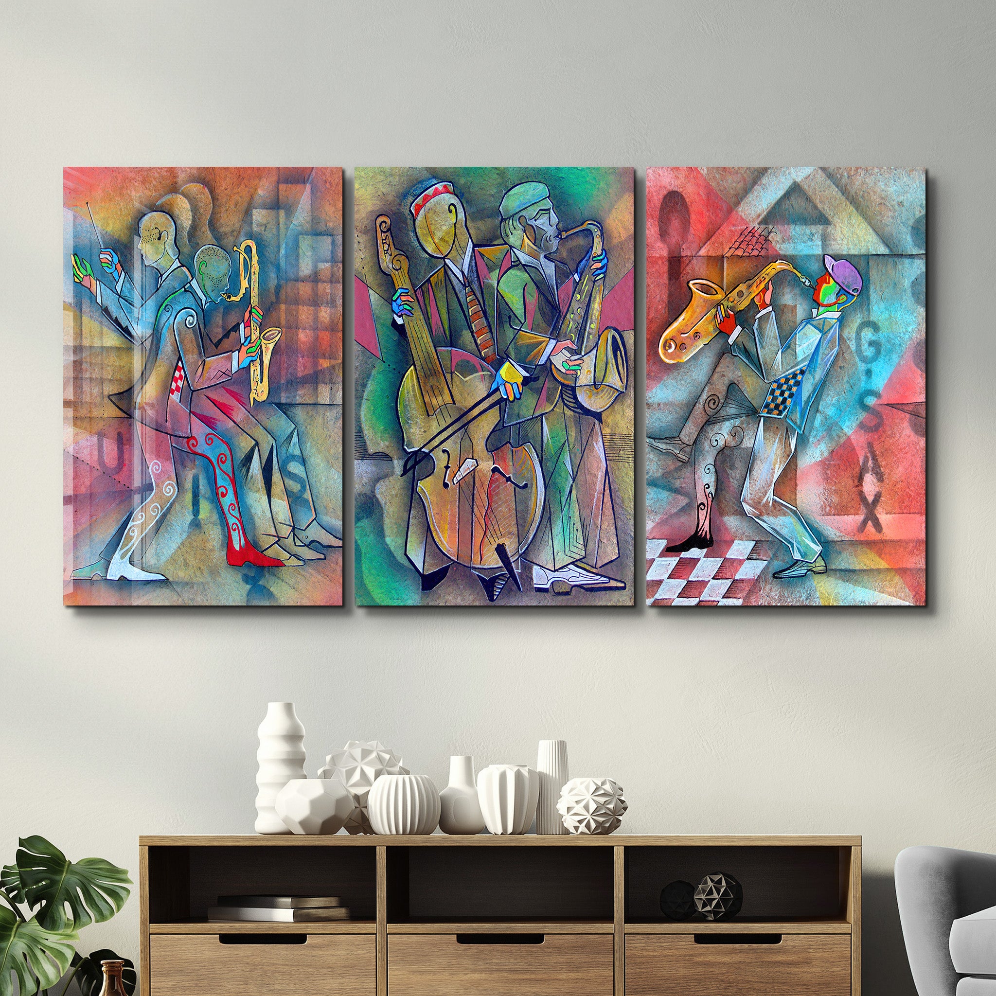 ・„Jazz – Trio“・<tc>Glasbild</tc>