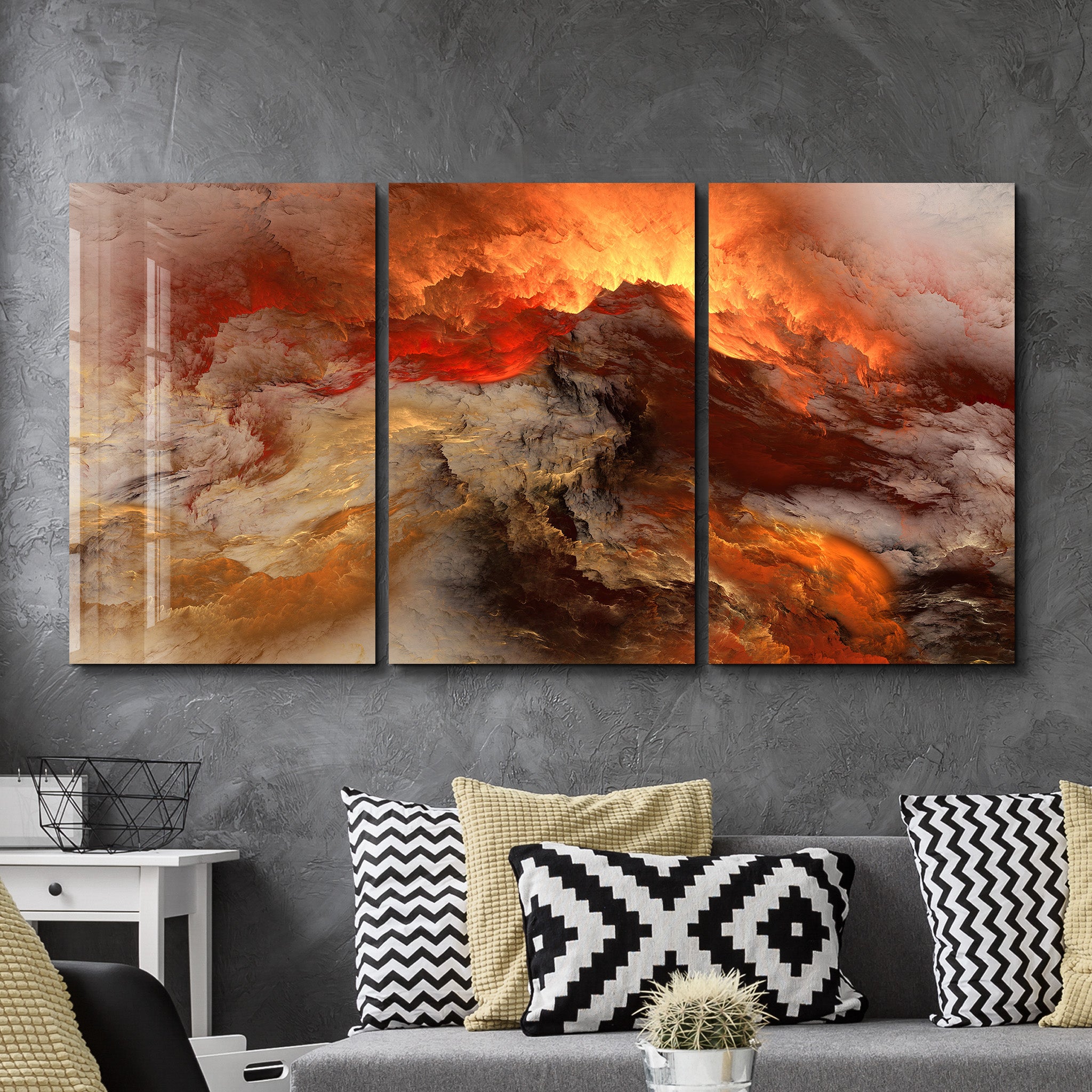 ・"Lava - Trio"・Art mural en verre