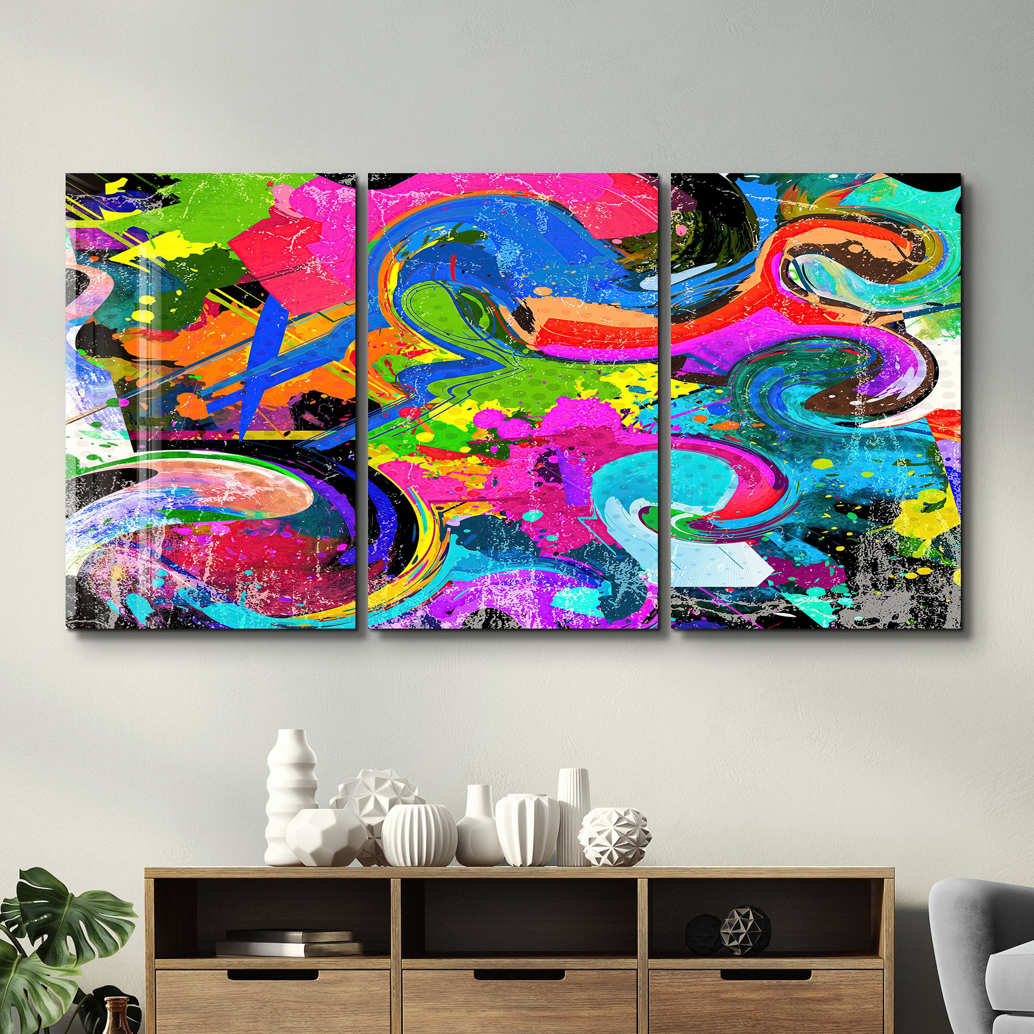 ・"ColorMix - Trio"・Art mural en verre