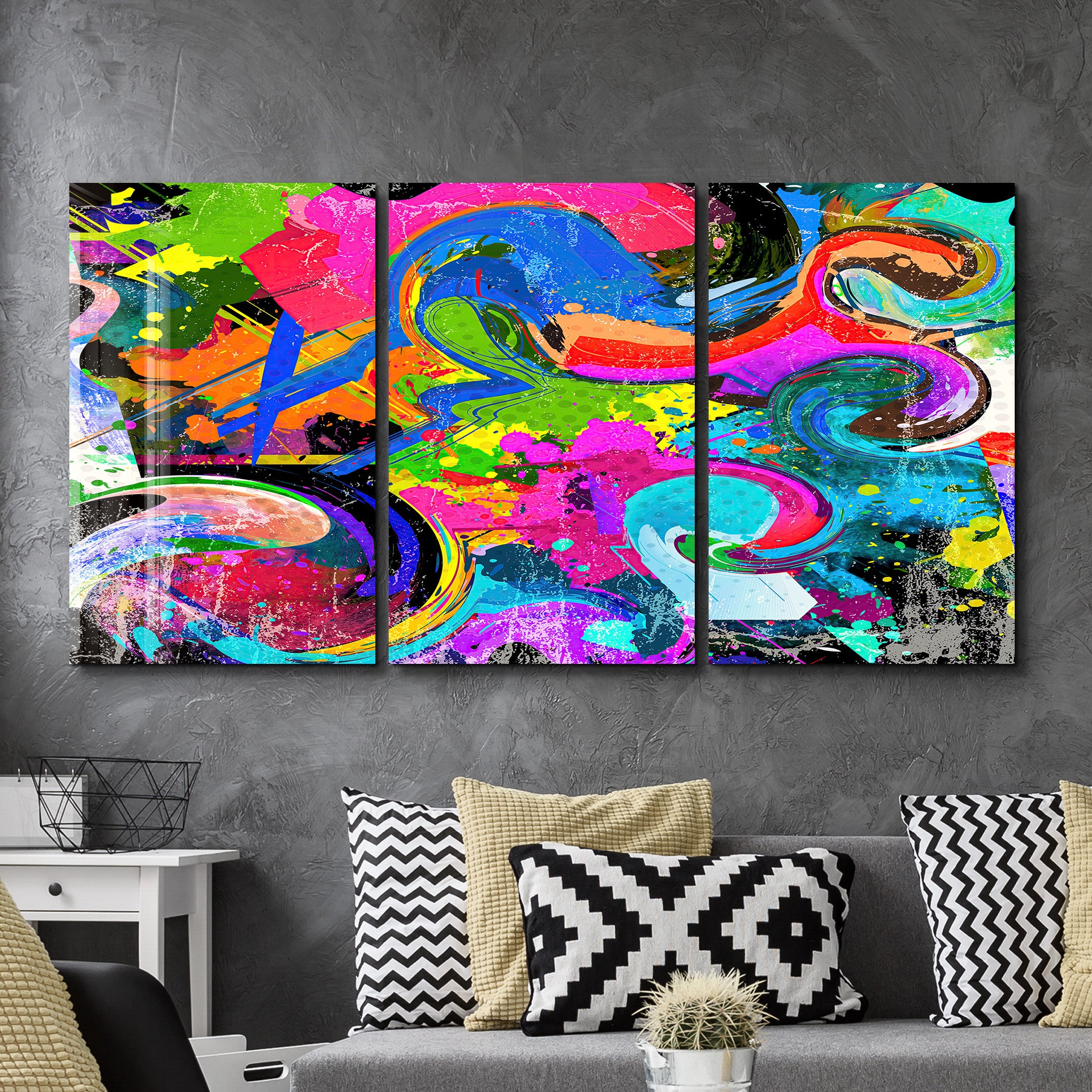 ・"ColorMix - Trio"・Art mural en verre