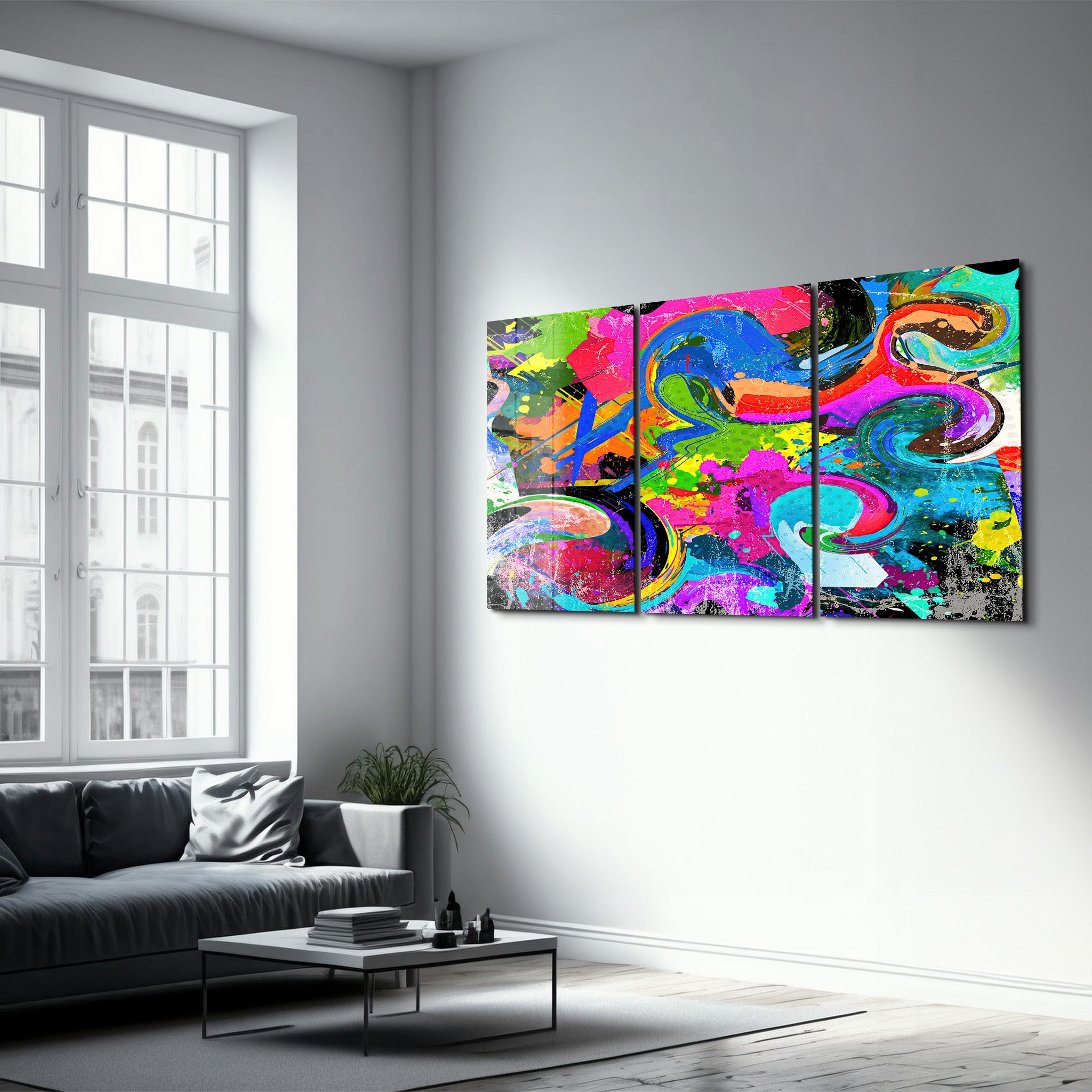 ・"ColorMix - Trio"・Art mural en verre