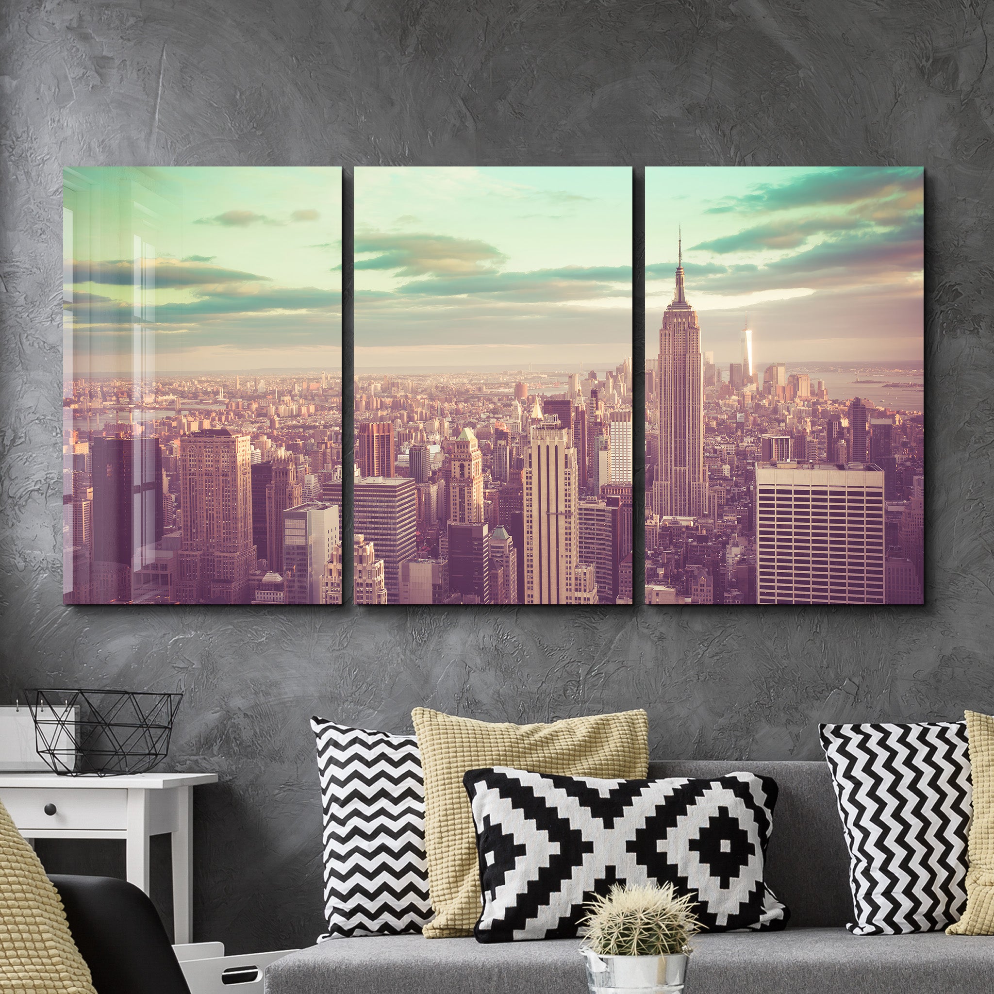 ・„NY Retro Filter – Trio“・<tc>Glasbild</tc>