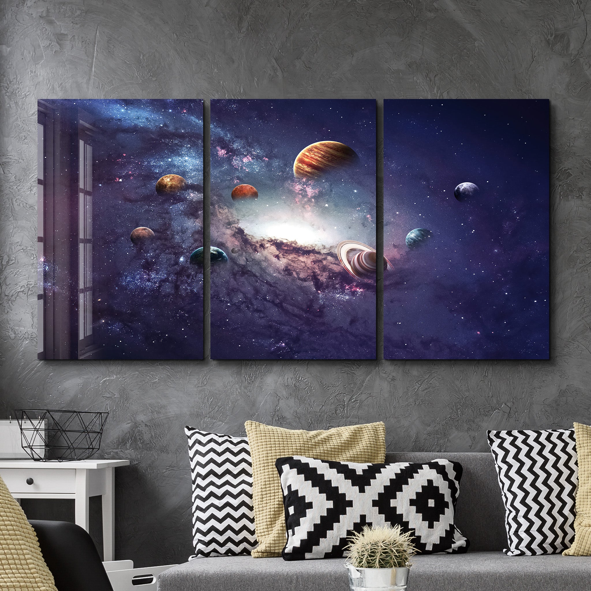 ・"Galaxy - Trio"・Art mural en verre