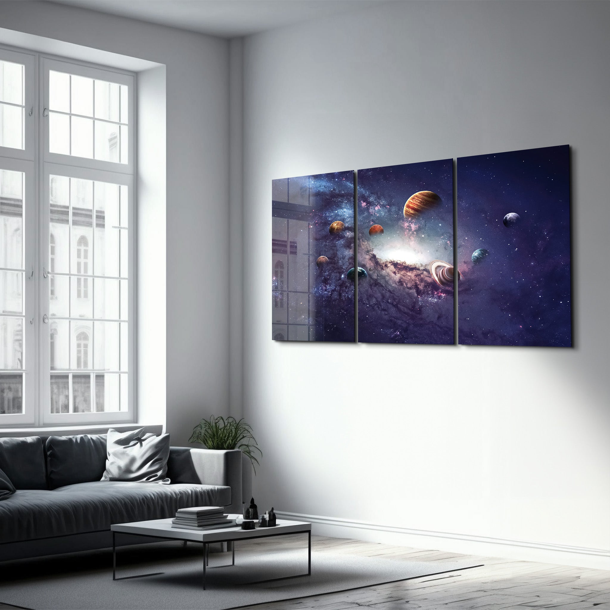 ・"Galaxy - Trio"・Art mural en verre