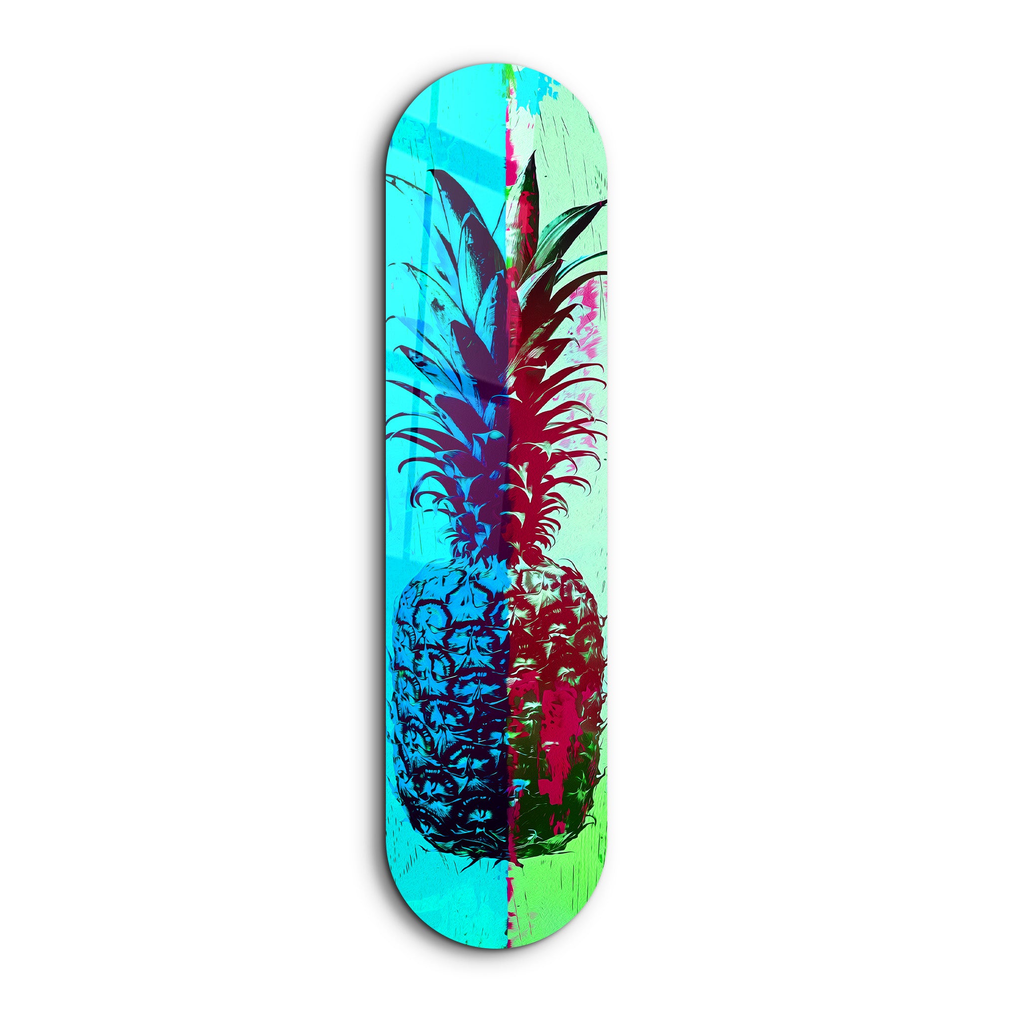 Ananas Limettenblau | <tc>Glasbild</tc>