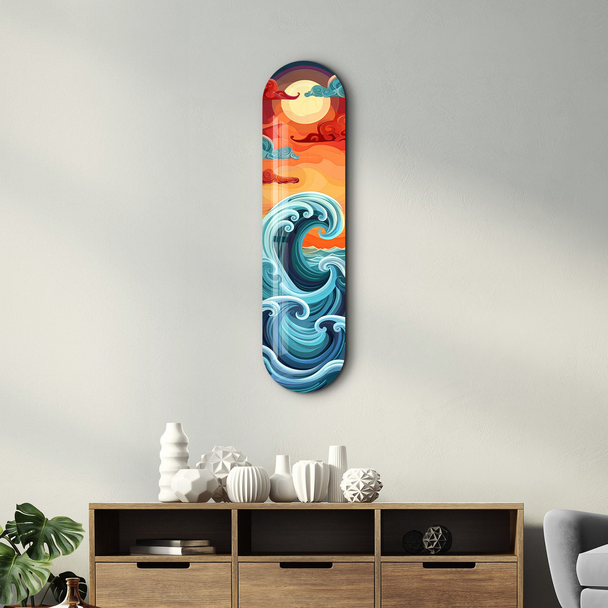 Ocean Waves V4 | Glass Wall Art