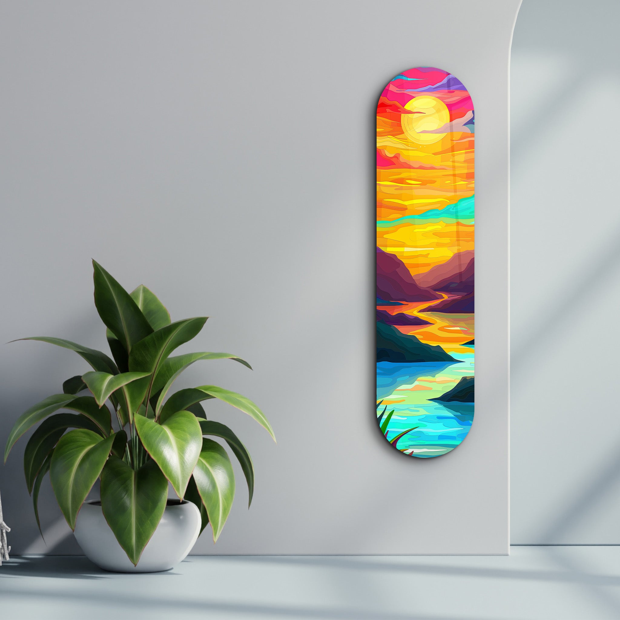 Coucher de soleil | Art mural en verre