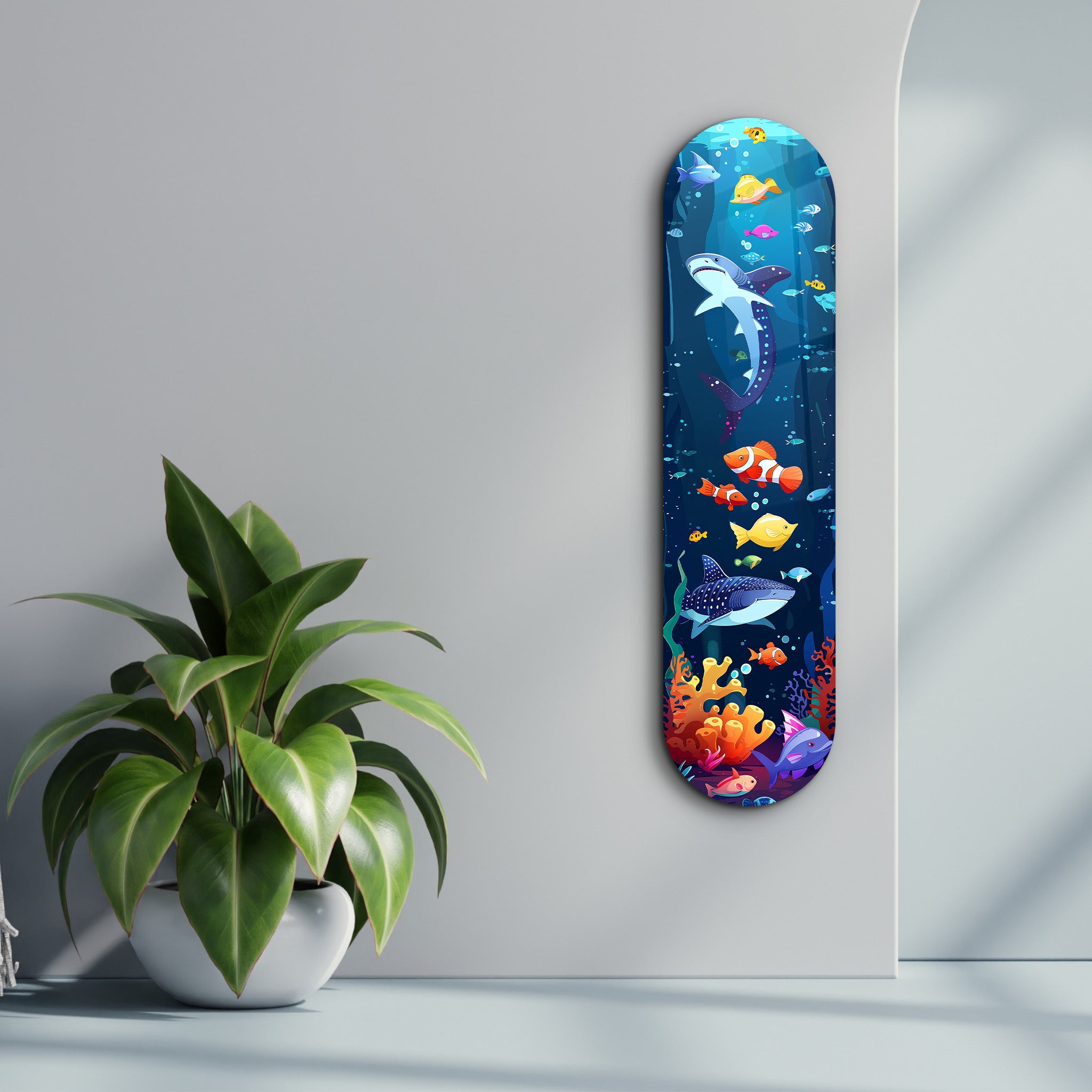 Sweet Shark 1 | Glass Wall Art