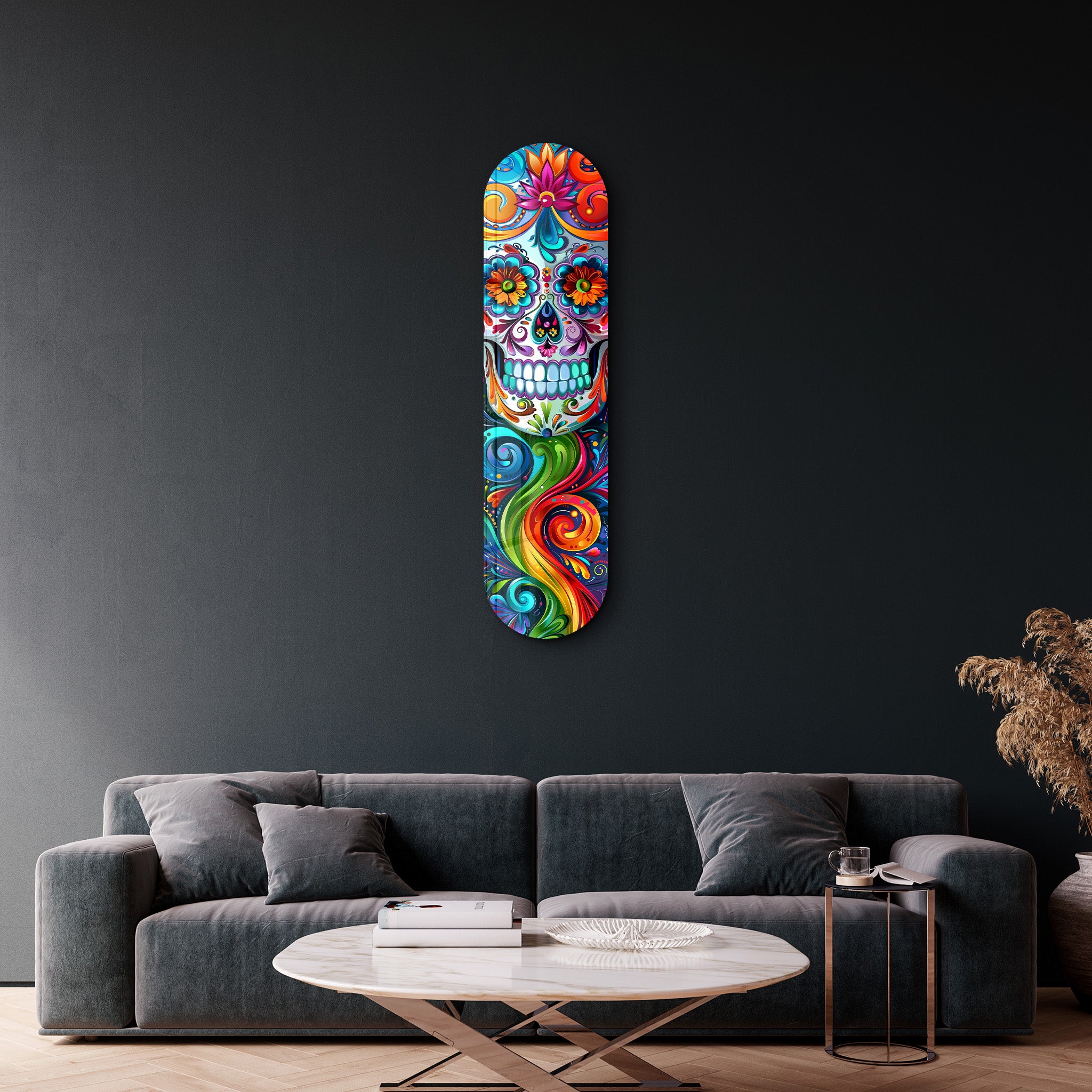 Lady Skull | Glass Wall Art