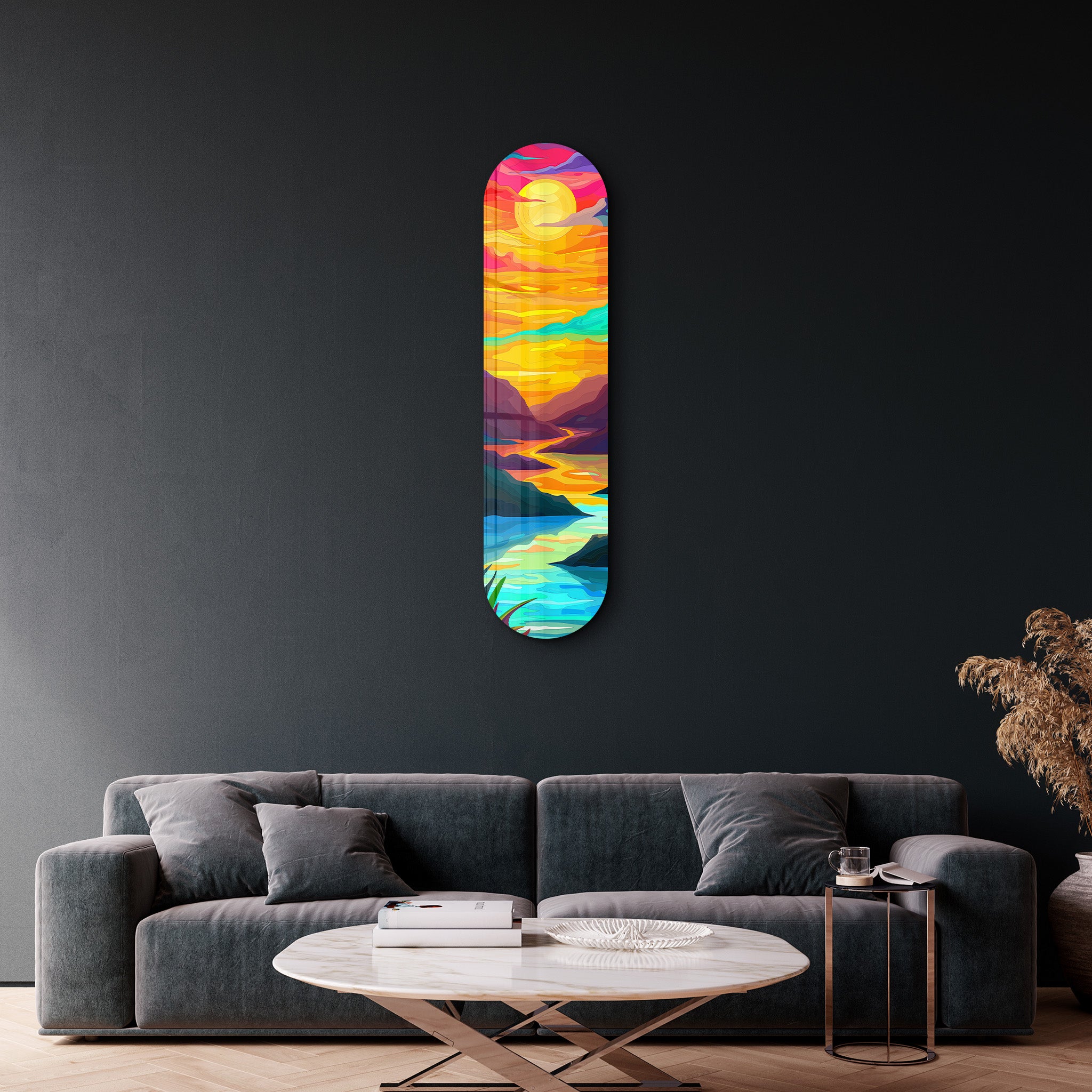 Coucher de soleil | Art mural en verre