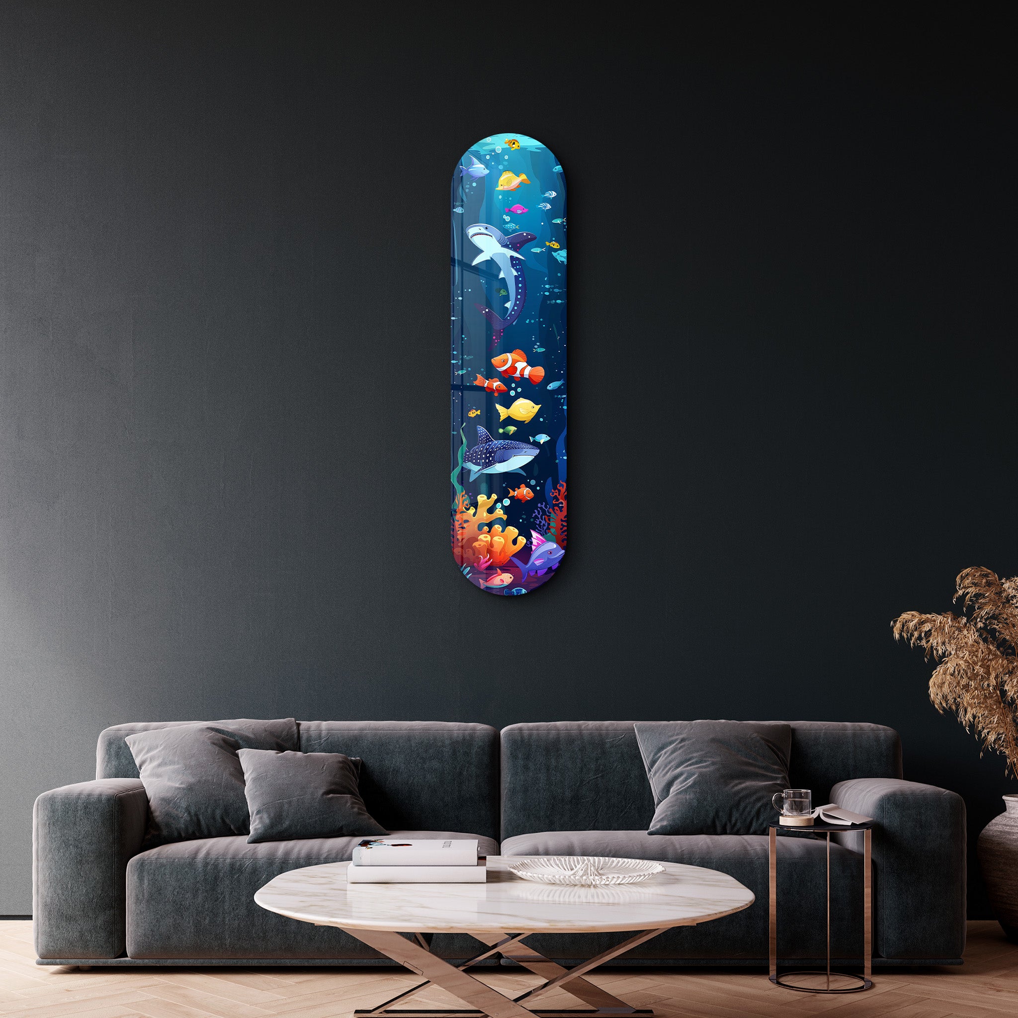 Doux requin 1 | Art mural en verre