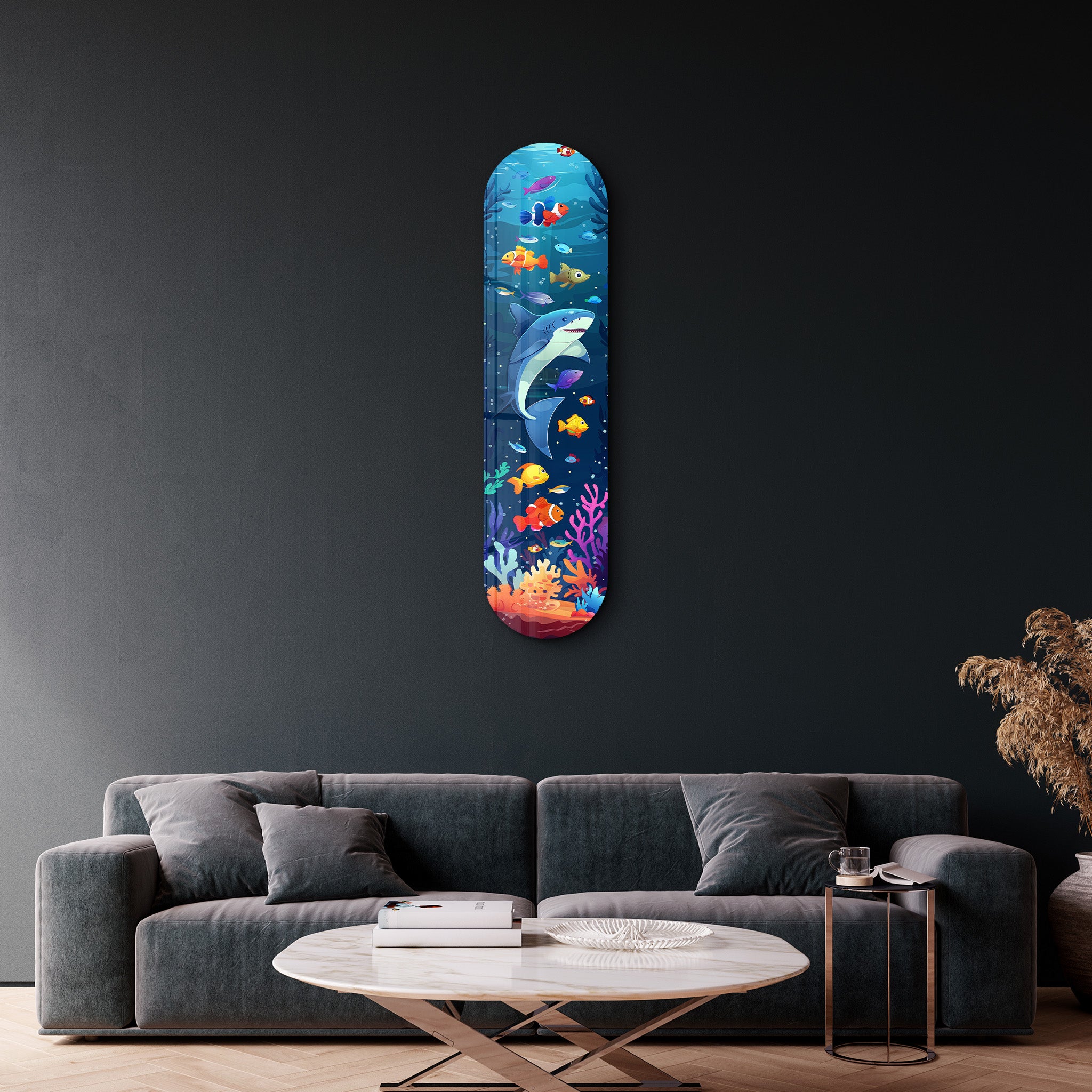 Doux requin 2| Art mural en verre