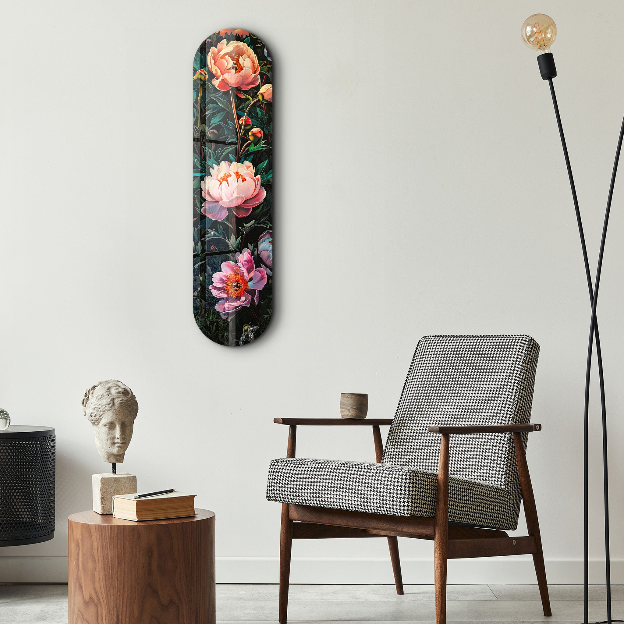 Peinture de fleurs V1 | Art mural en verre