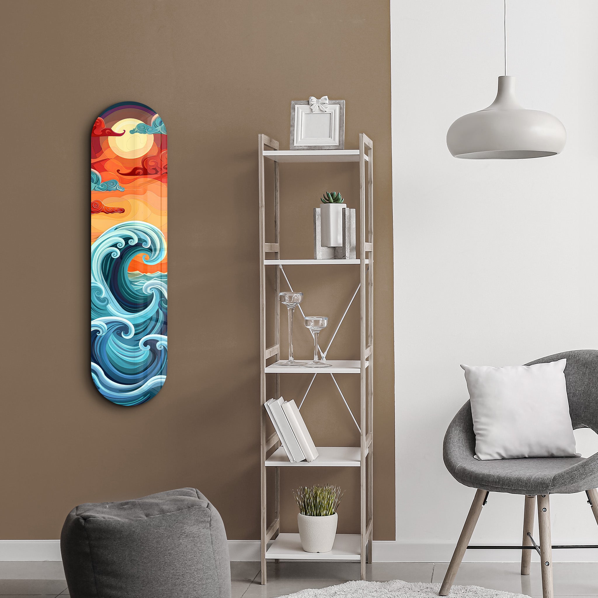 Vagues océaniques V4 | Art mural en verre