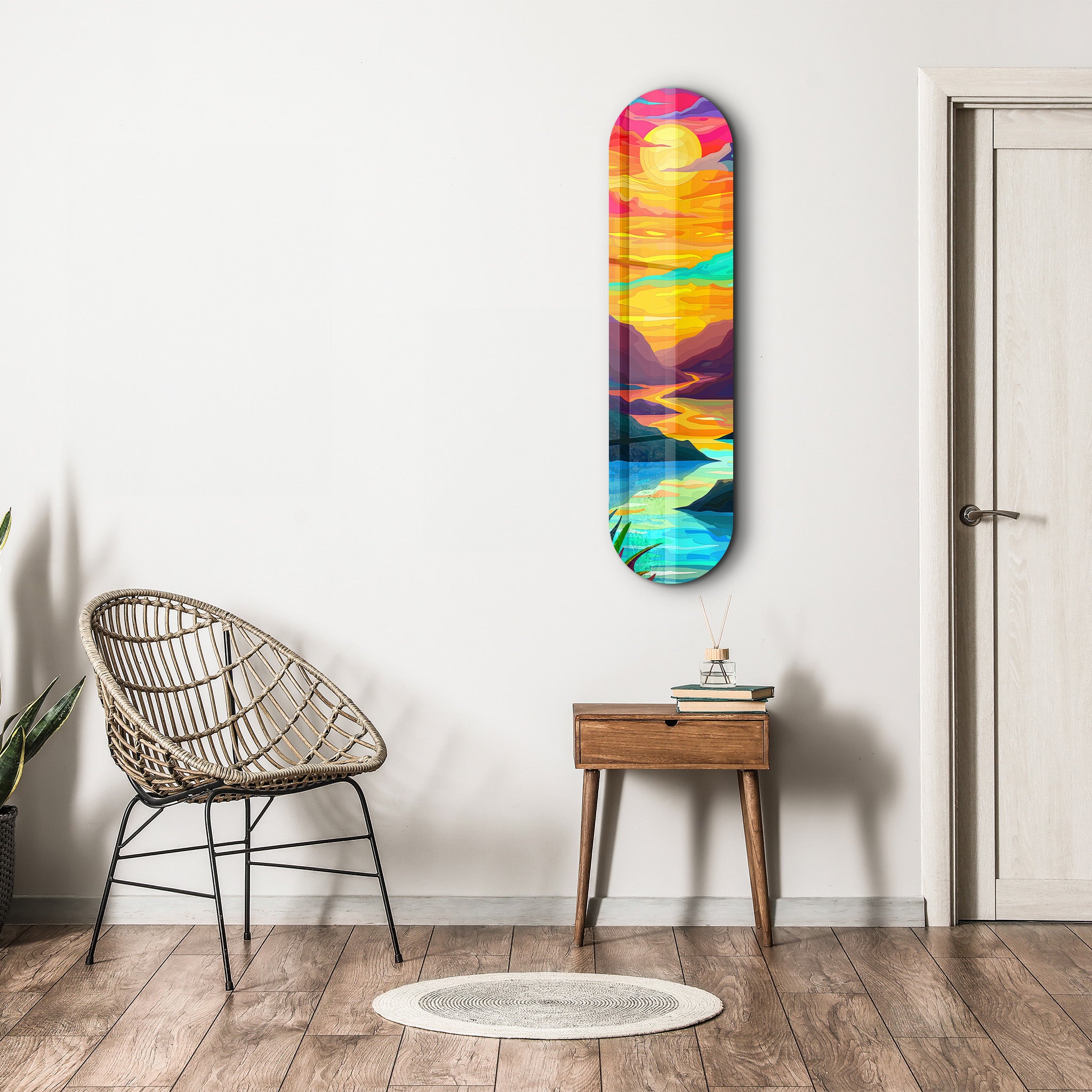 Coucher de soleil | Art mural en verre