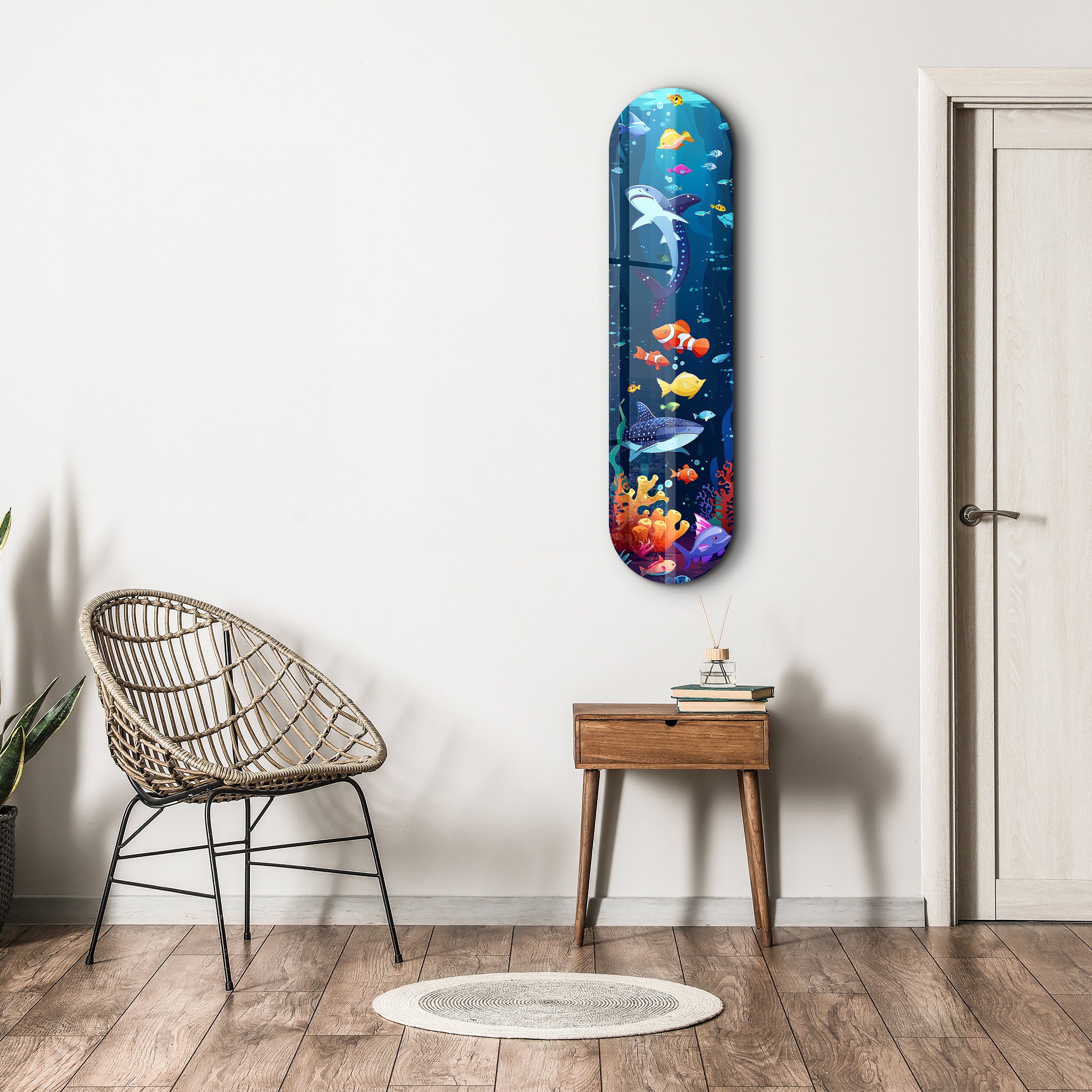 Sweet Shark 1 | Glass Wall Art