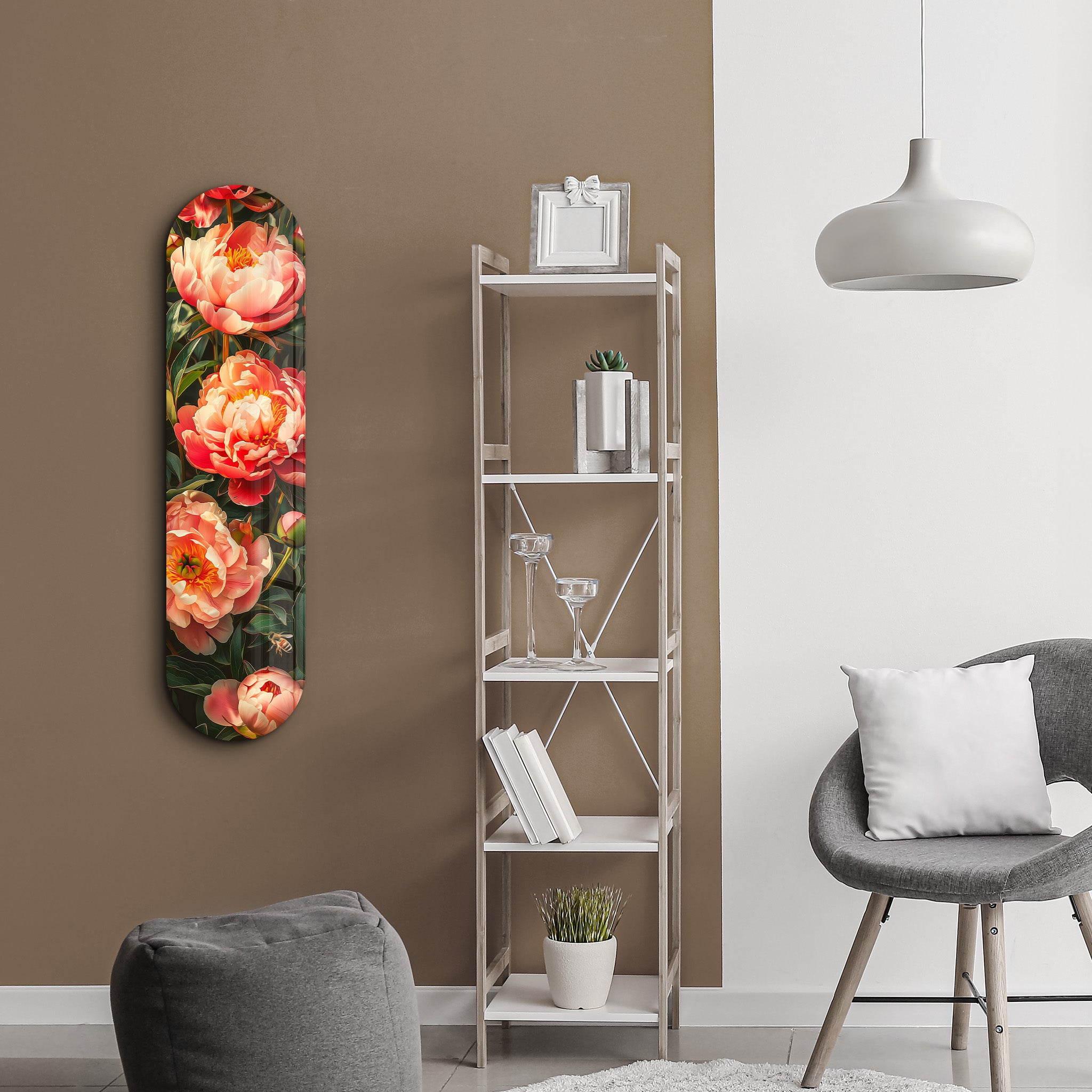 Flowers Painting  V3 | Glass Wall Art