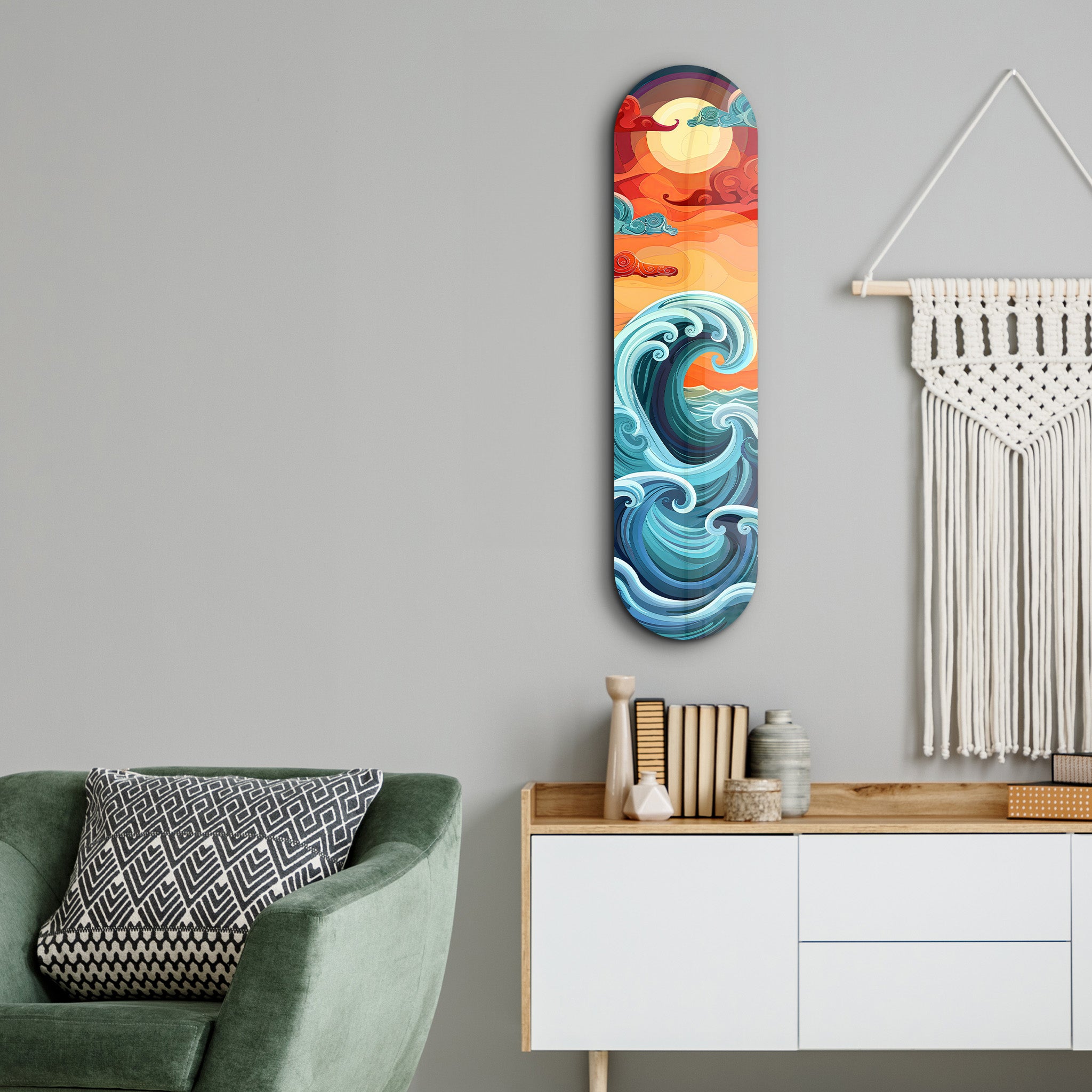 Ocean Waves V4 | Glass Wall Art