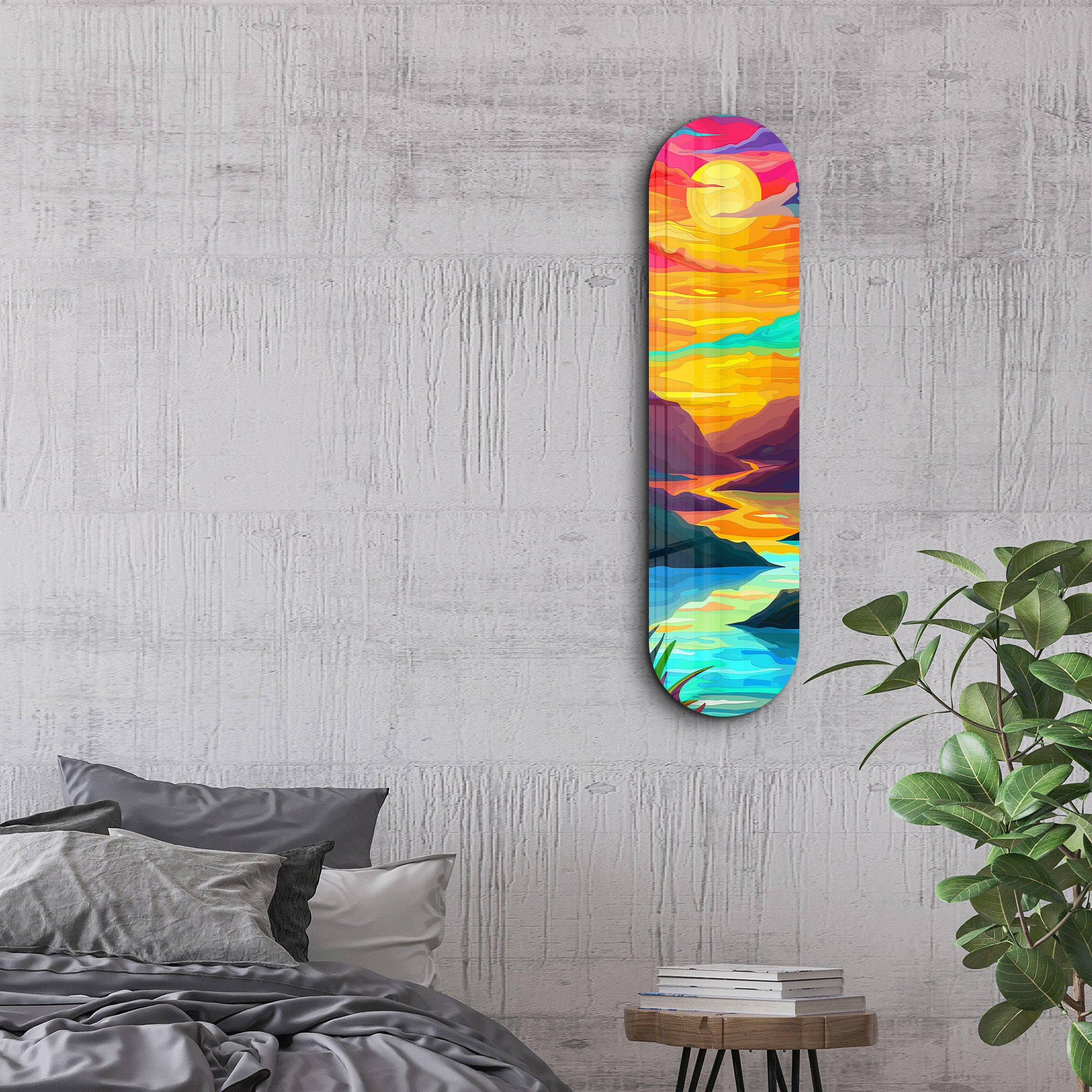 Coucher de soleil | Art mural en verre