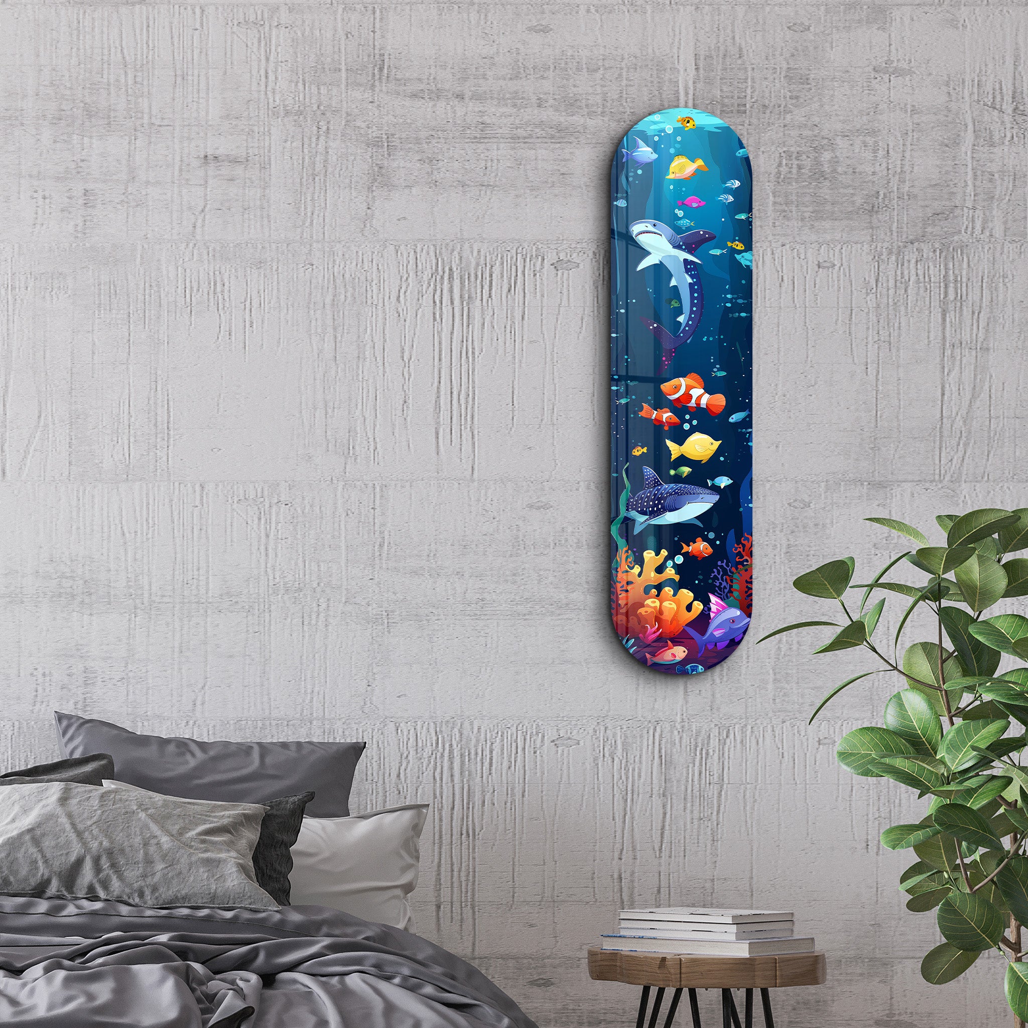 Doux requin 1 | Art mural en verre