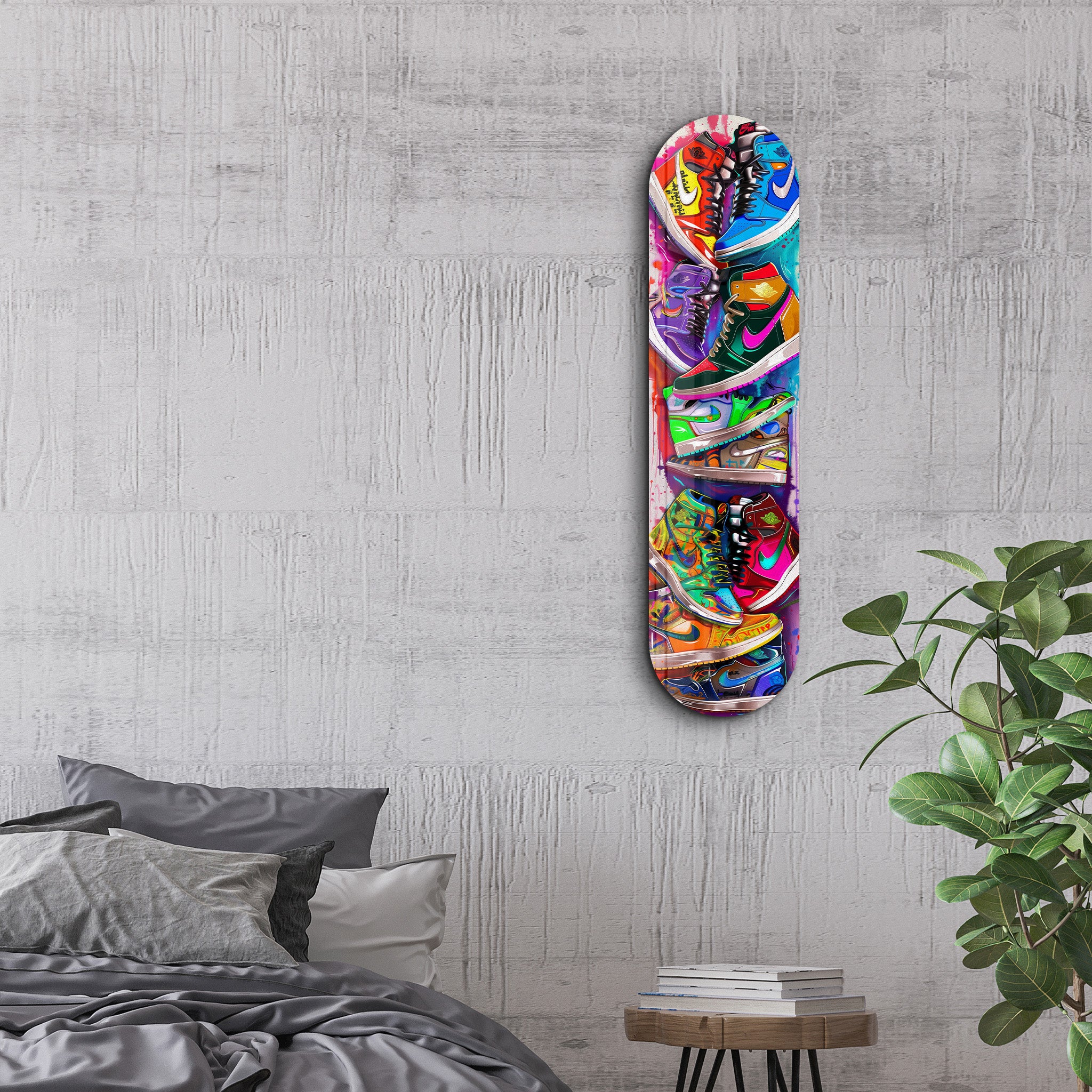 Colorful Sneakers | Glass Wall Art