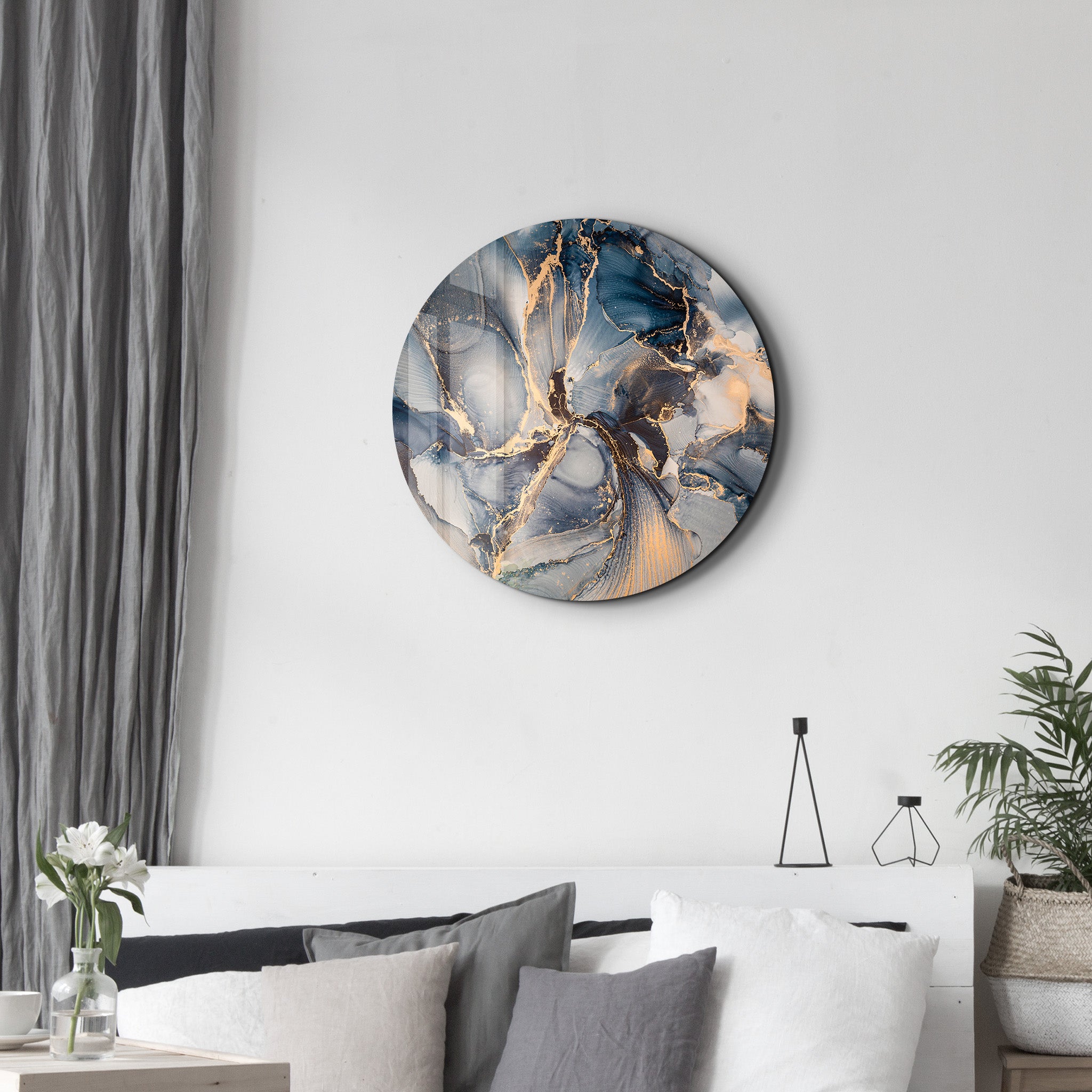 ・"Marble Pattern 2"・Rounded Glass Wall Art