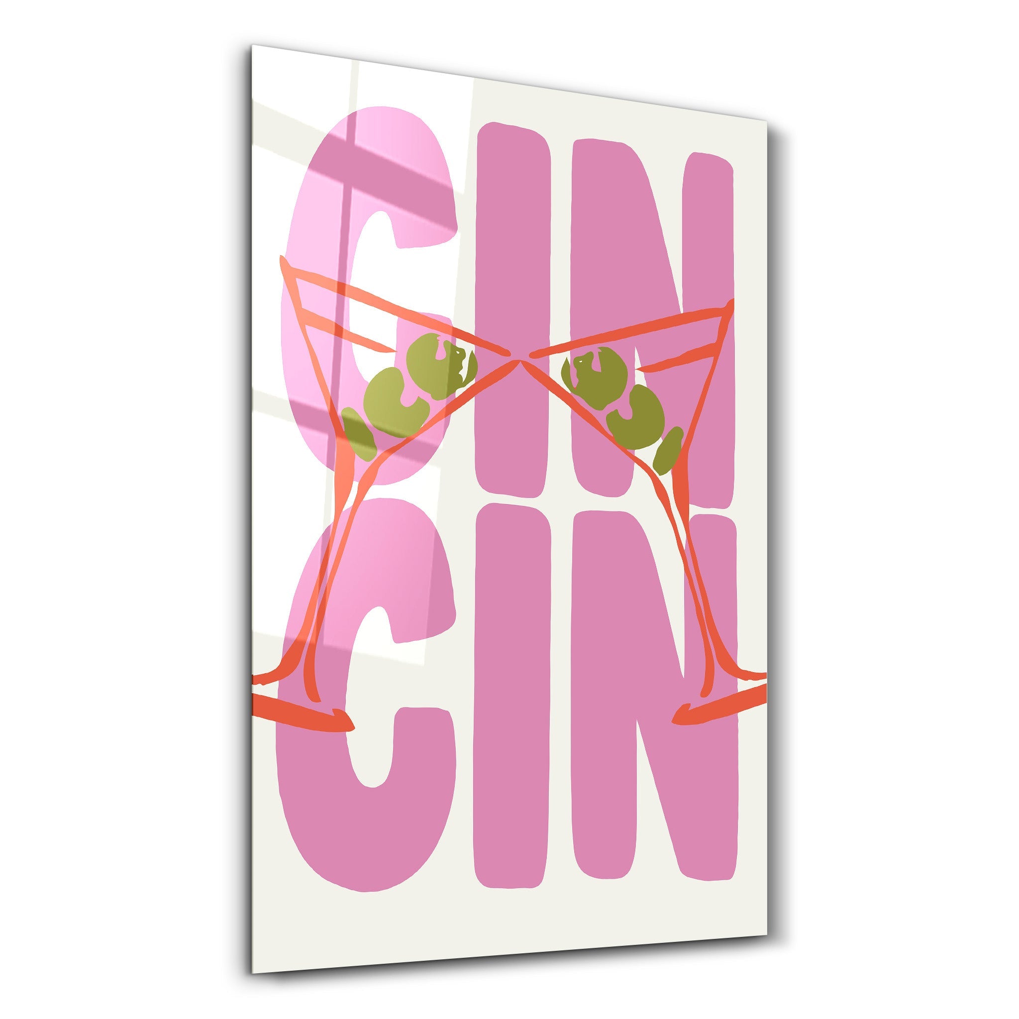 CIN CIN! Cheers! | Glass Wall Art