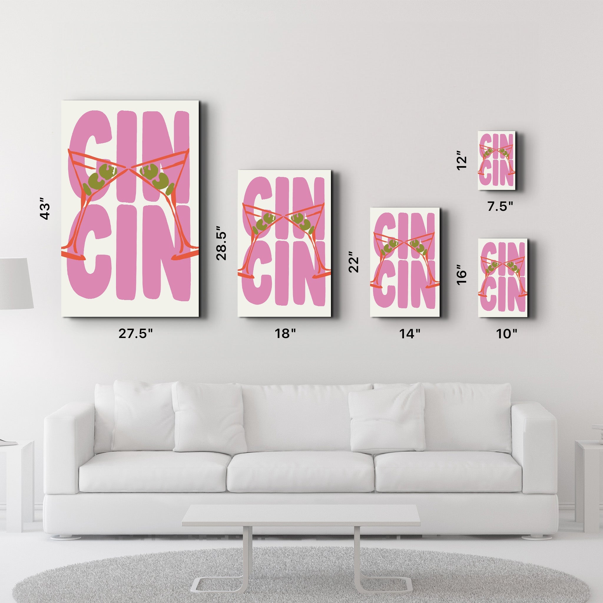 CIN CIN! Cheers! | Glass Wall Art