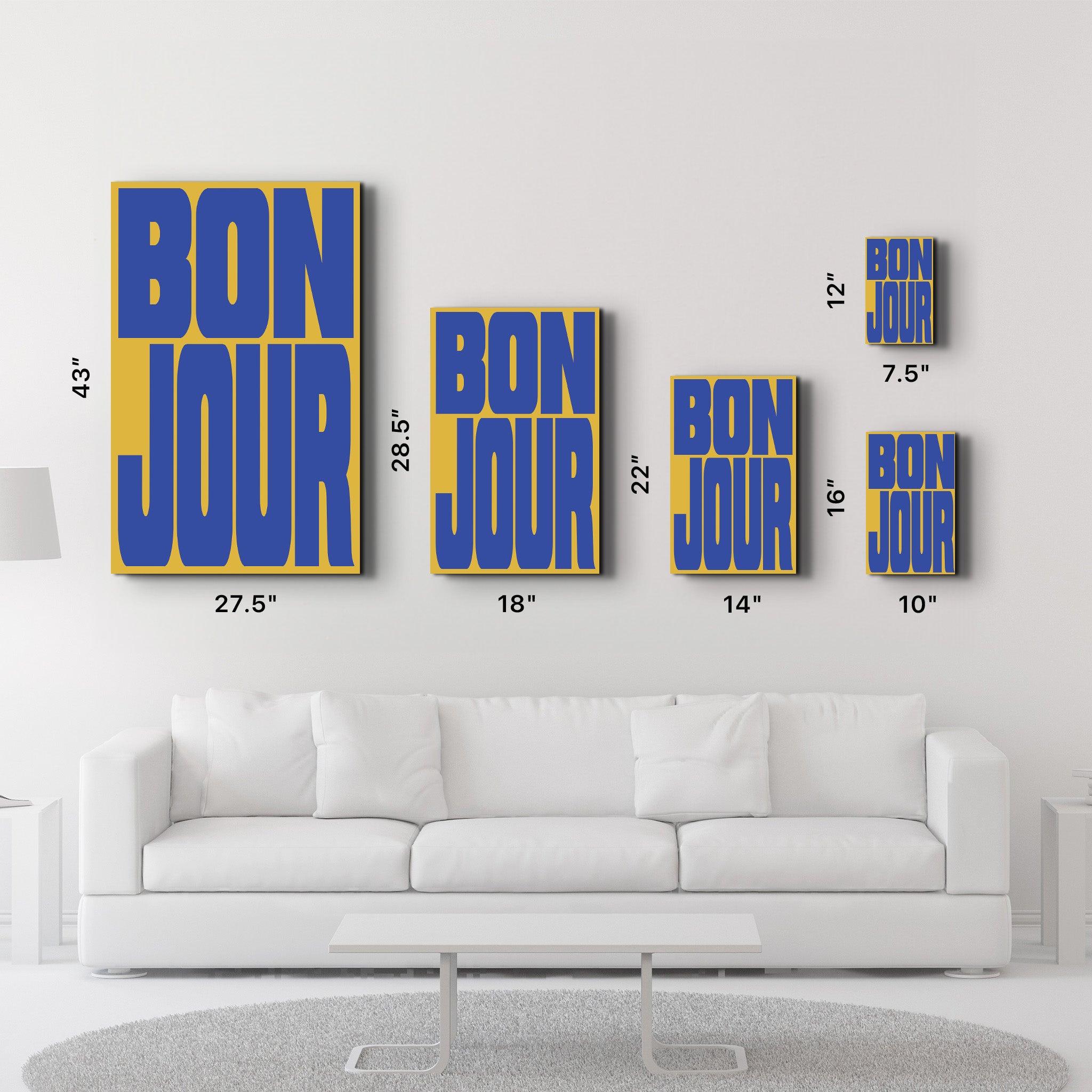 BONJOUR | Glass Wall Art