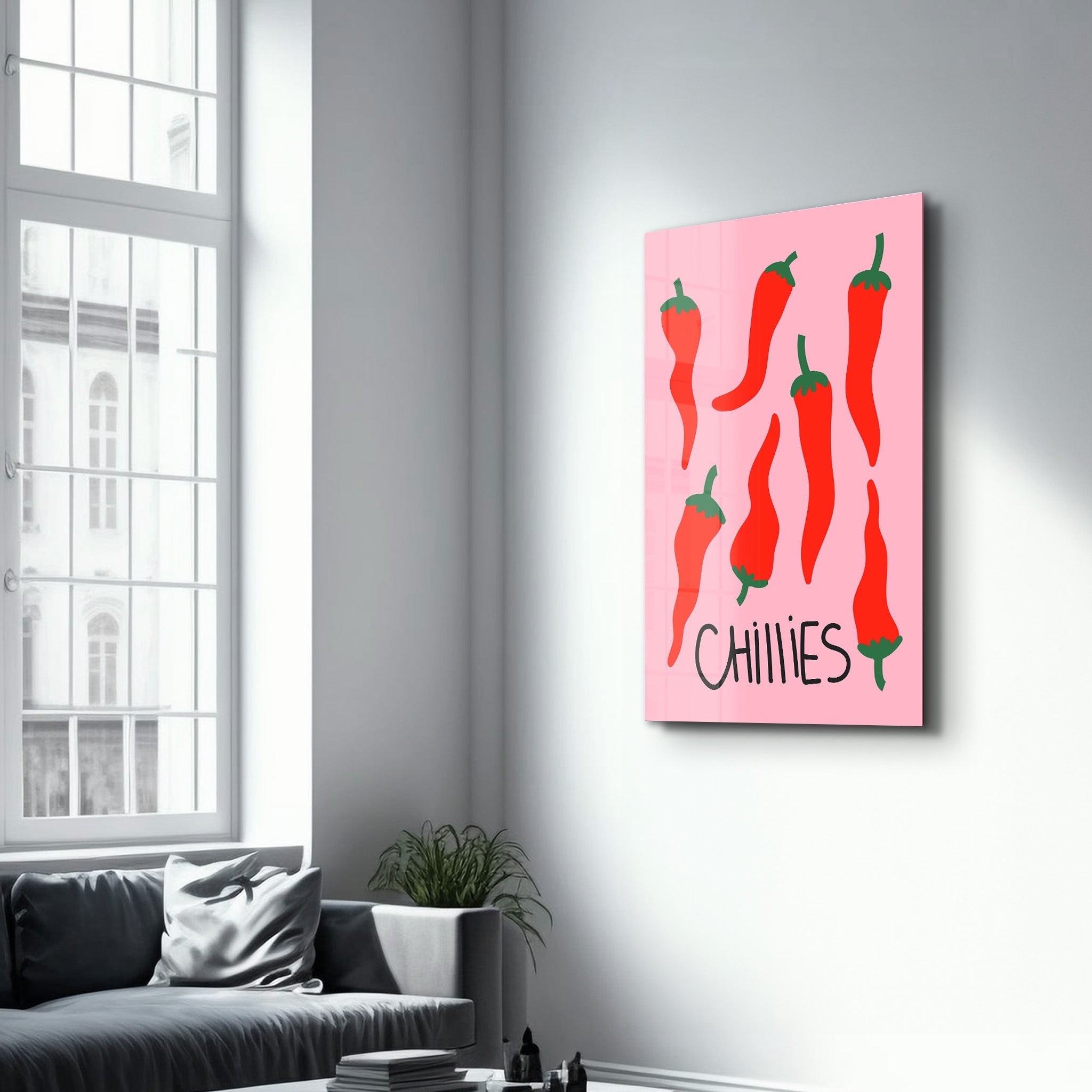 Chillies 🌶️ | Glass Wall Art