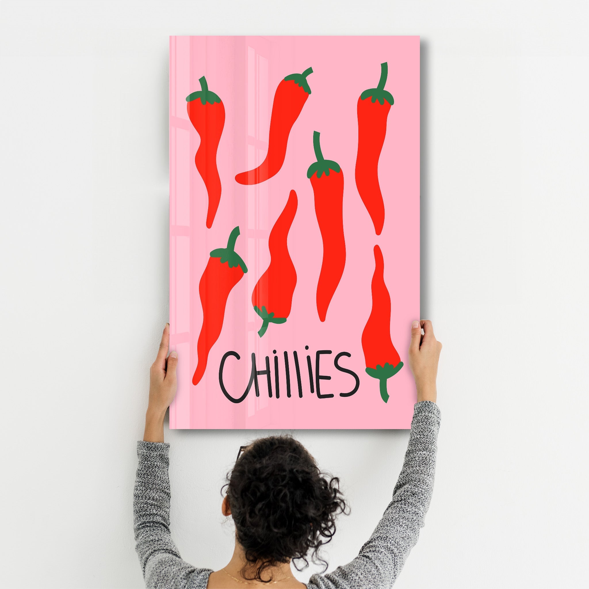 Chillies 🌶️ | Glass Wall Art