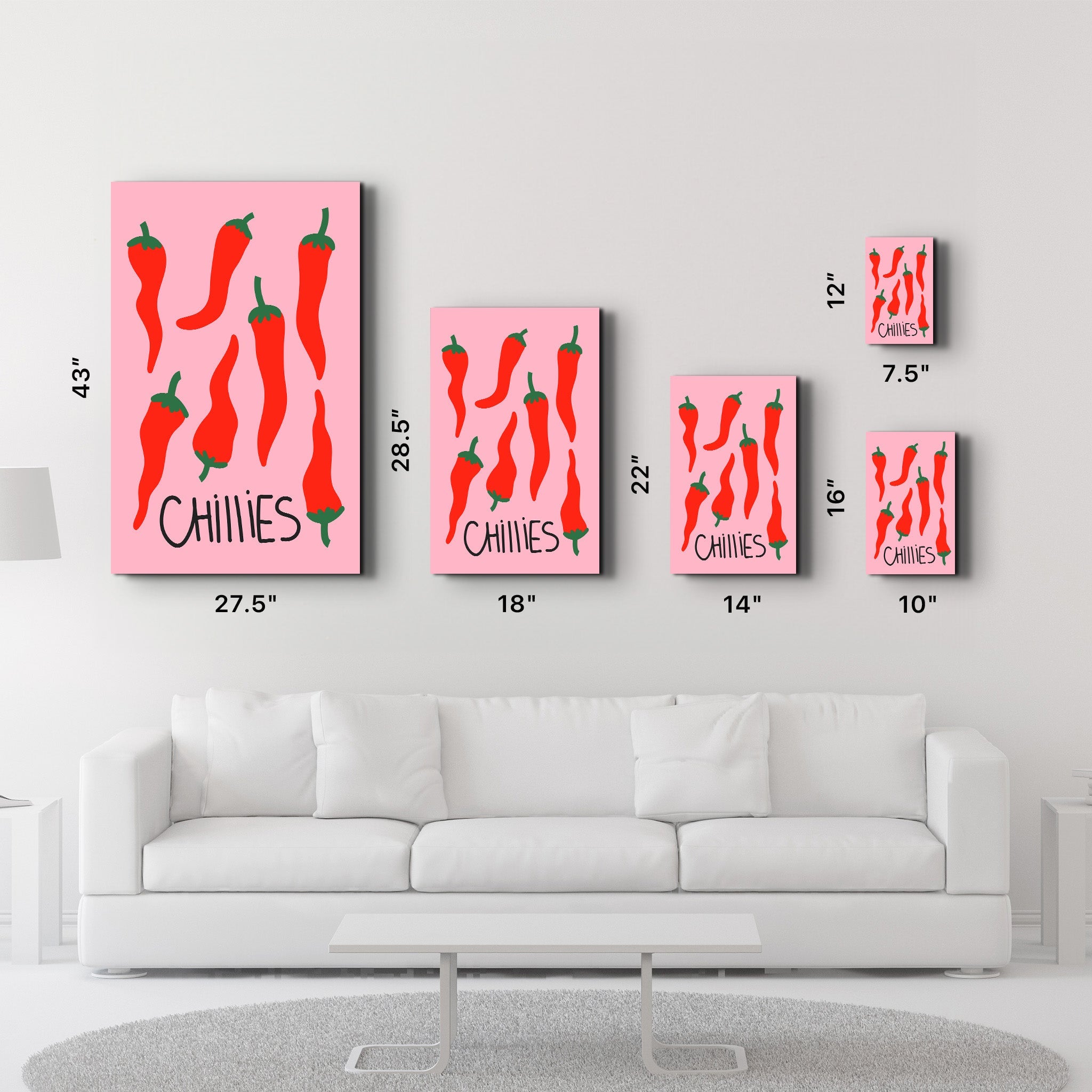 Chillies 🌶️ | Glass Wall Art