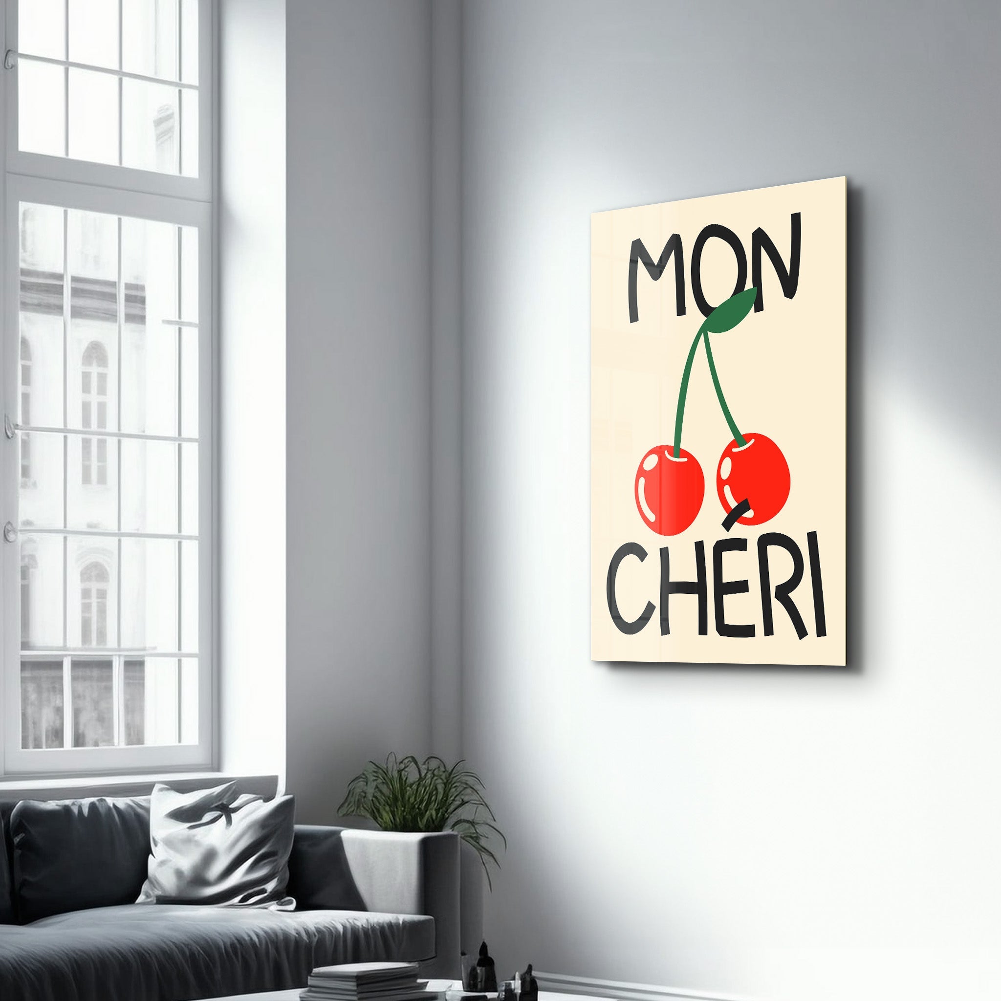 Mon Chéri | Glass Wall Art