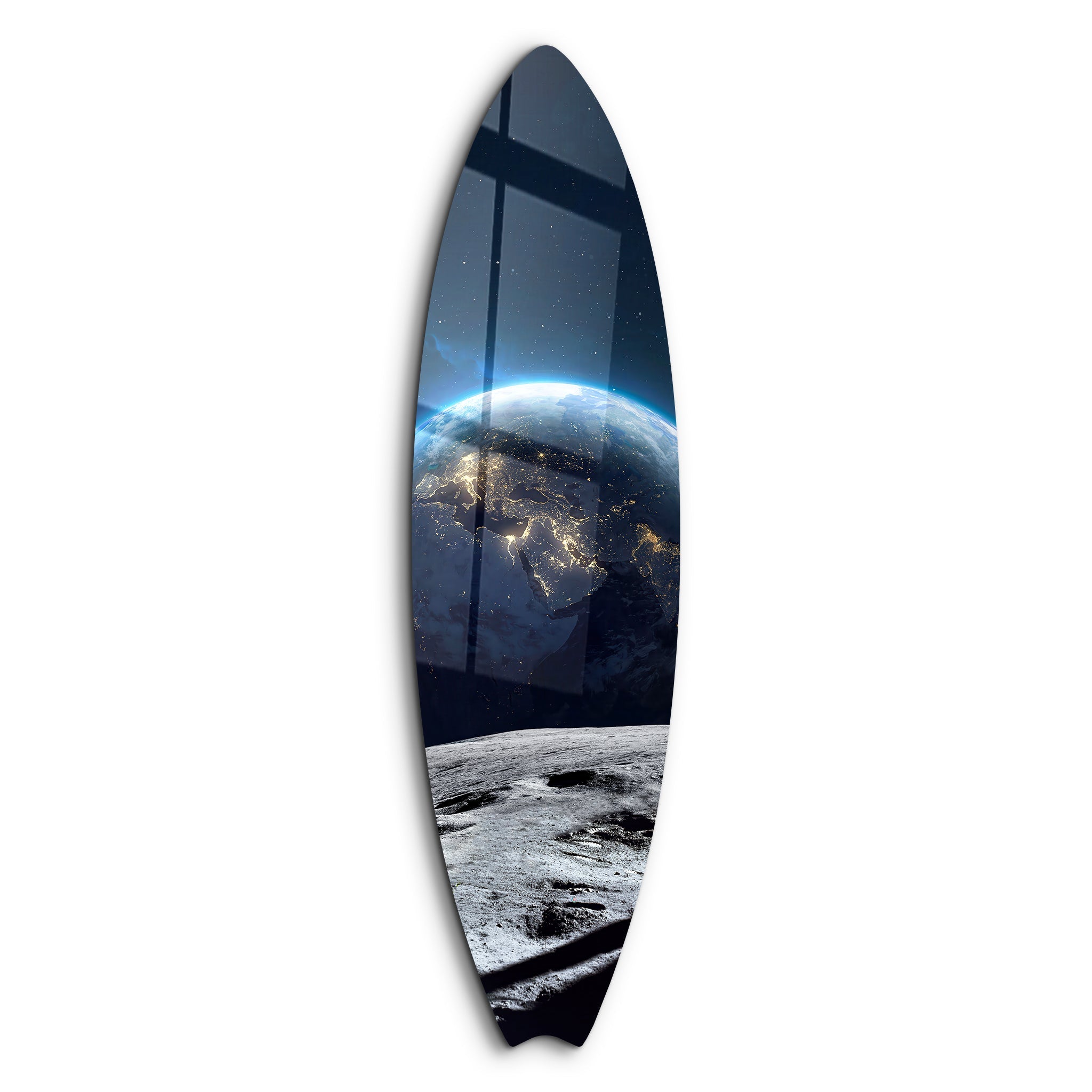 Cosmic Ride | Surfboard Glass Wall Art