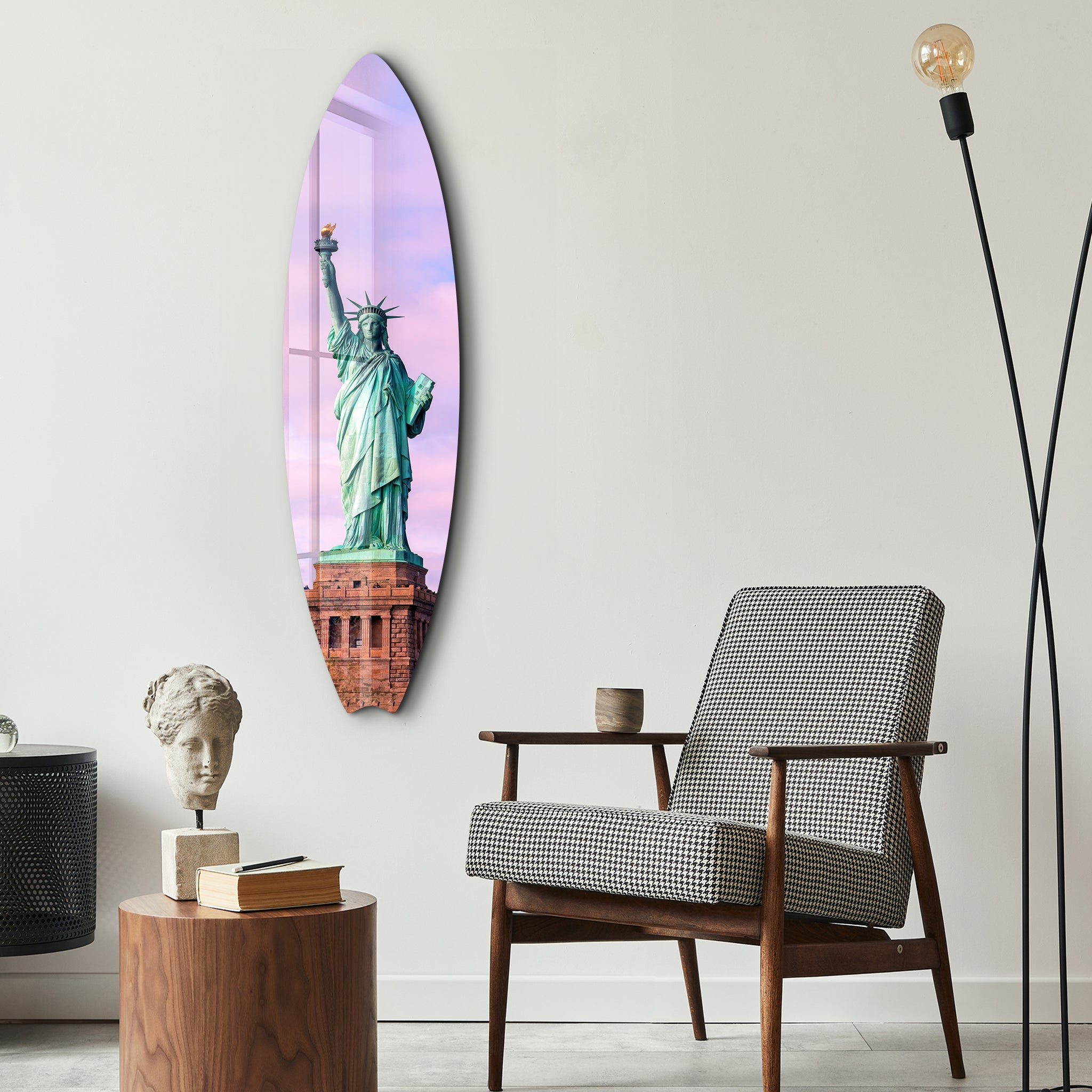 Liberty Waves | Surfboard Glass Wall Art