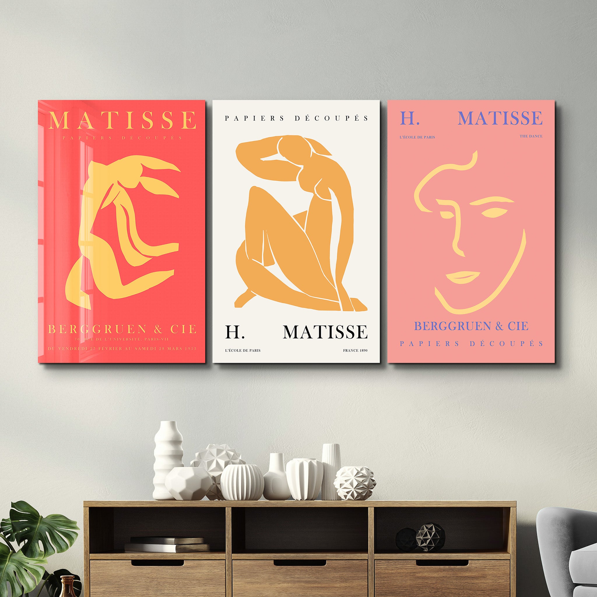 ・„H. Matisse Classics 1 – Trio“・<tc>Glasbild</tc>