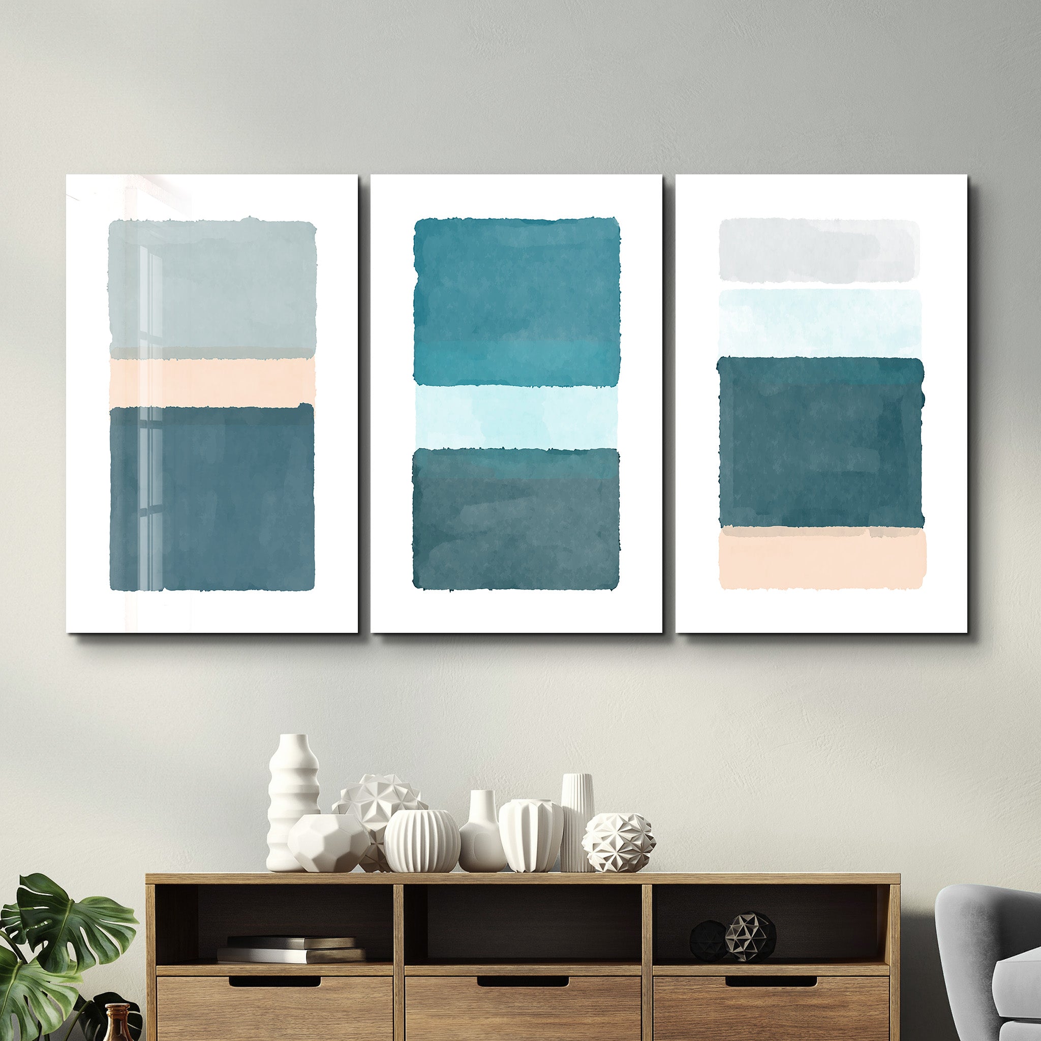 ・„Minimalist – Trio“・<tc>Glasbild</tc>