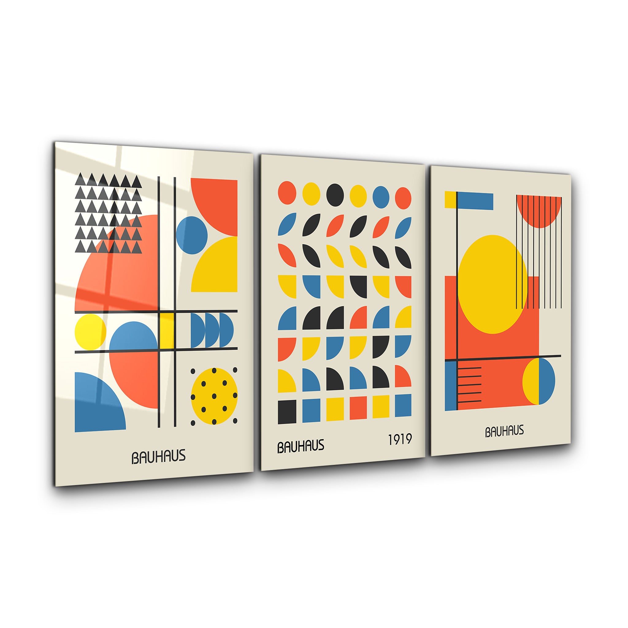 ・„Bauhaus 1919 – Trio“・<tc>Glasbild</tc>