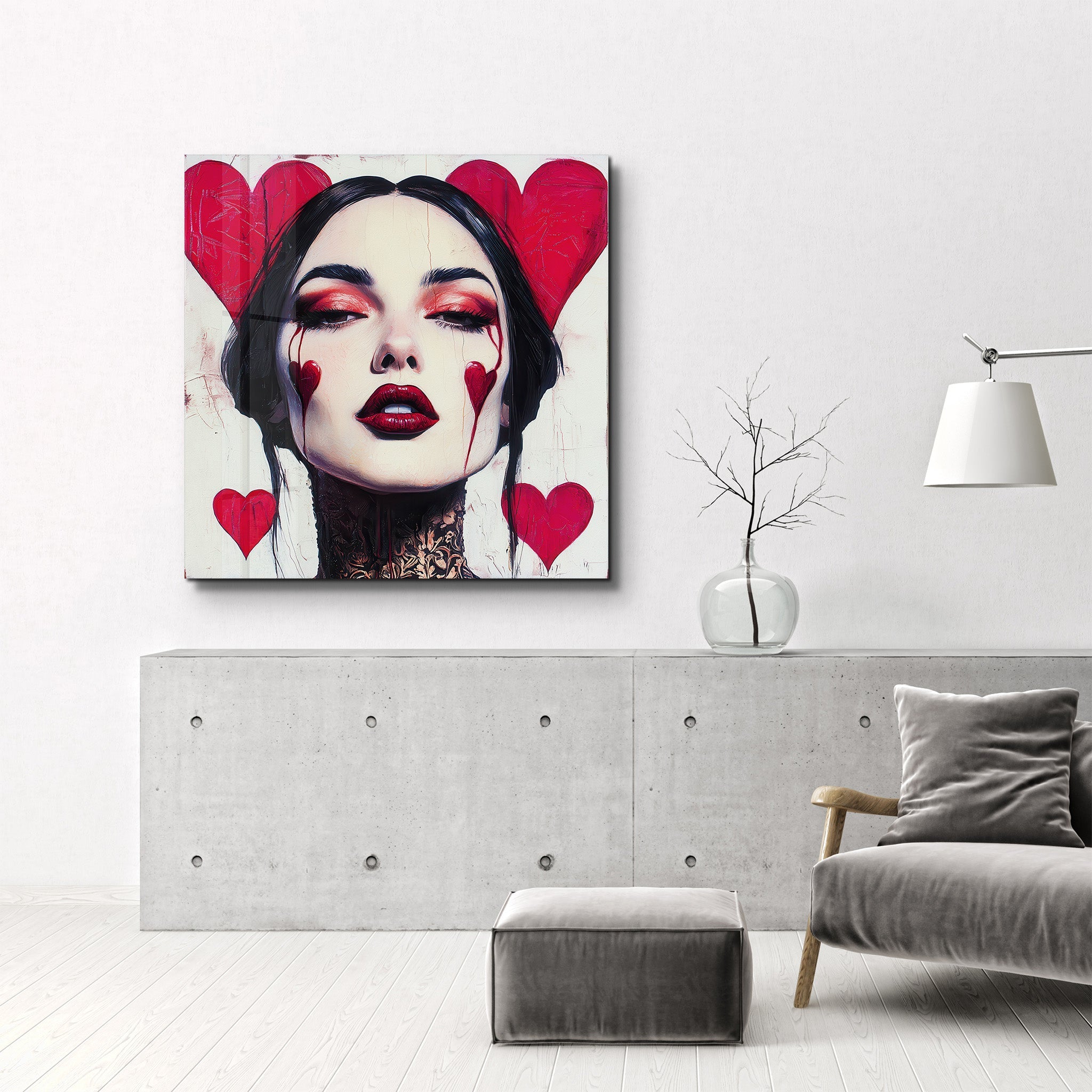 When the Hearts Rebel | Glass Wall Art