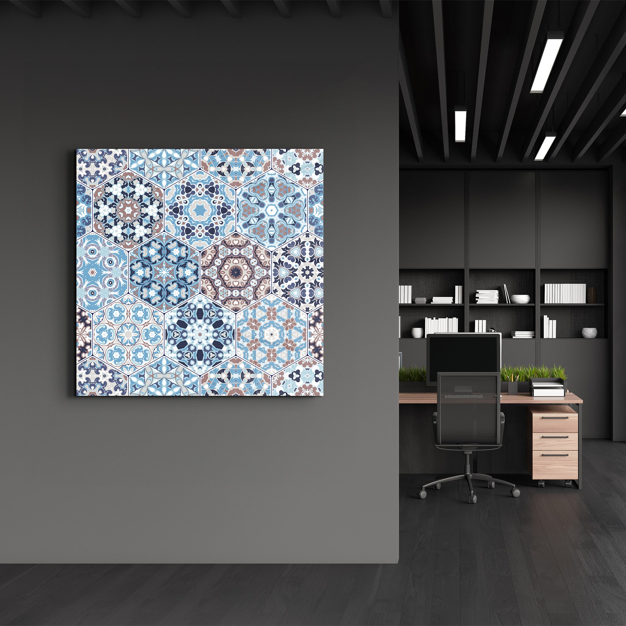 Blue Italian Ceramic Tiles Collection | Glass Wall Art