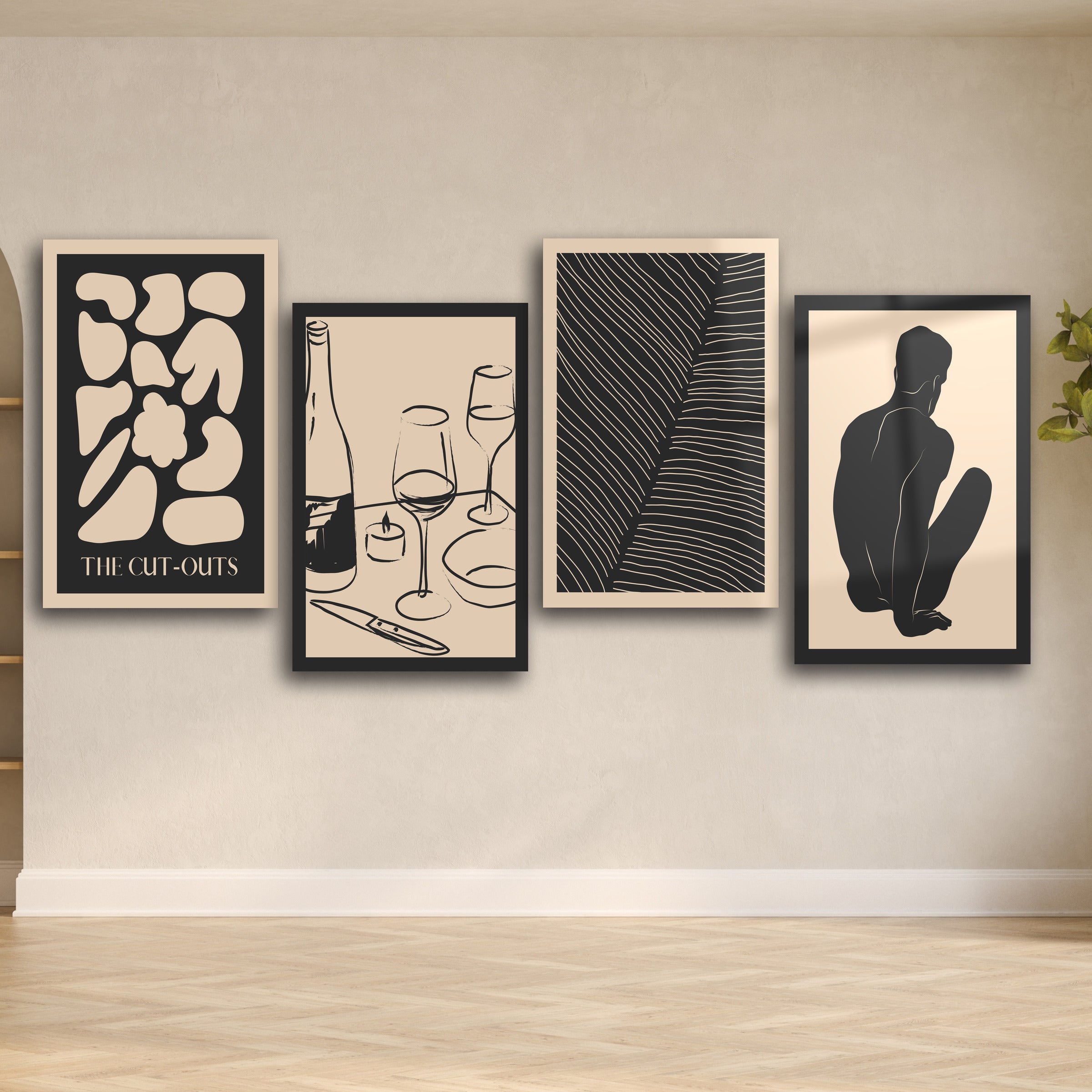 ."The Cut Outs Quadro v4". Contemporary Gallery Collection Glass Wall Art